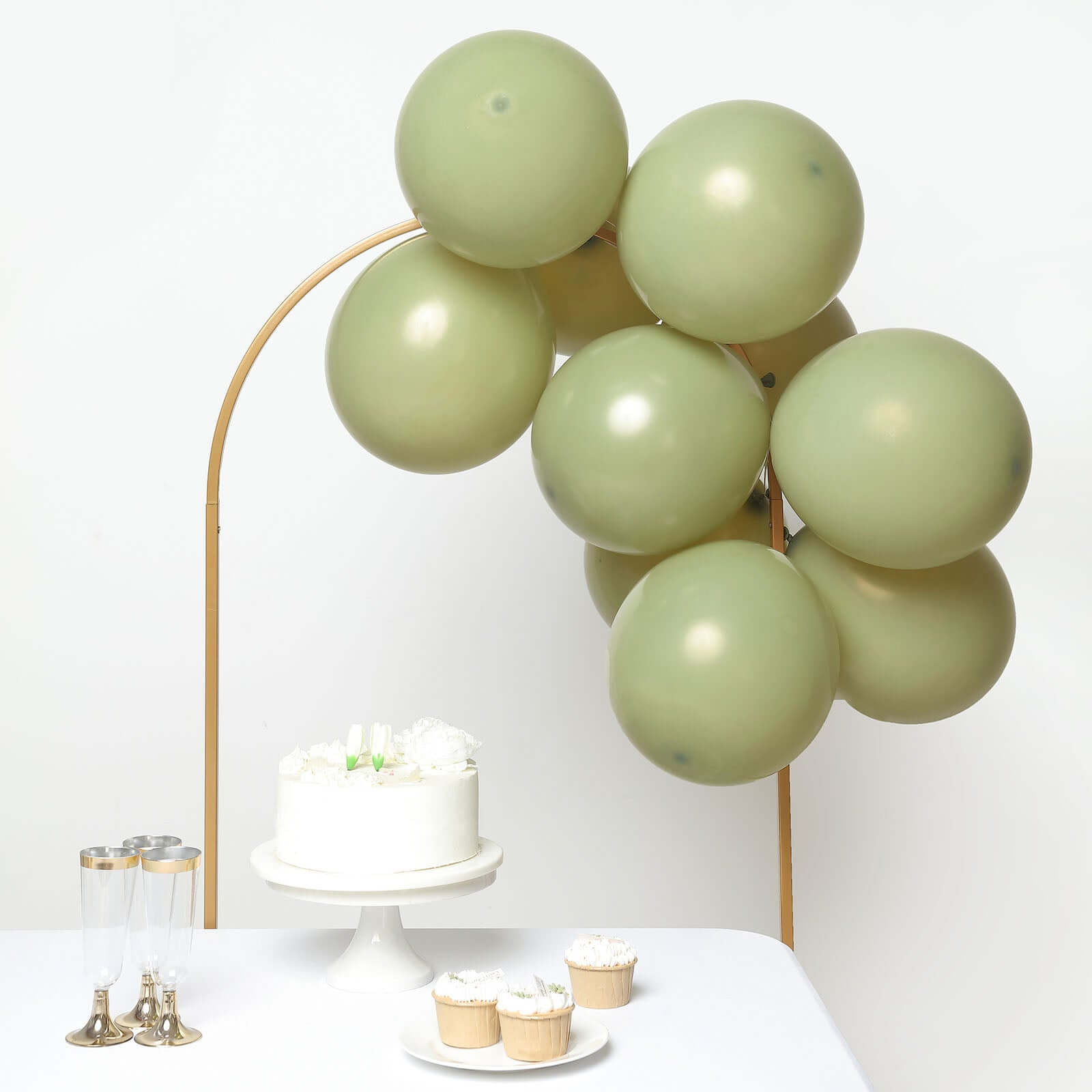 25 Pack 12 Matte Pastel Olive Green Helium Air Latex Party Balloons