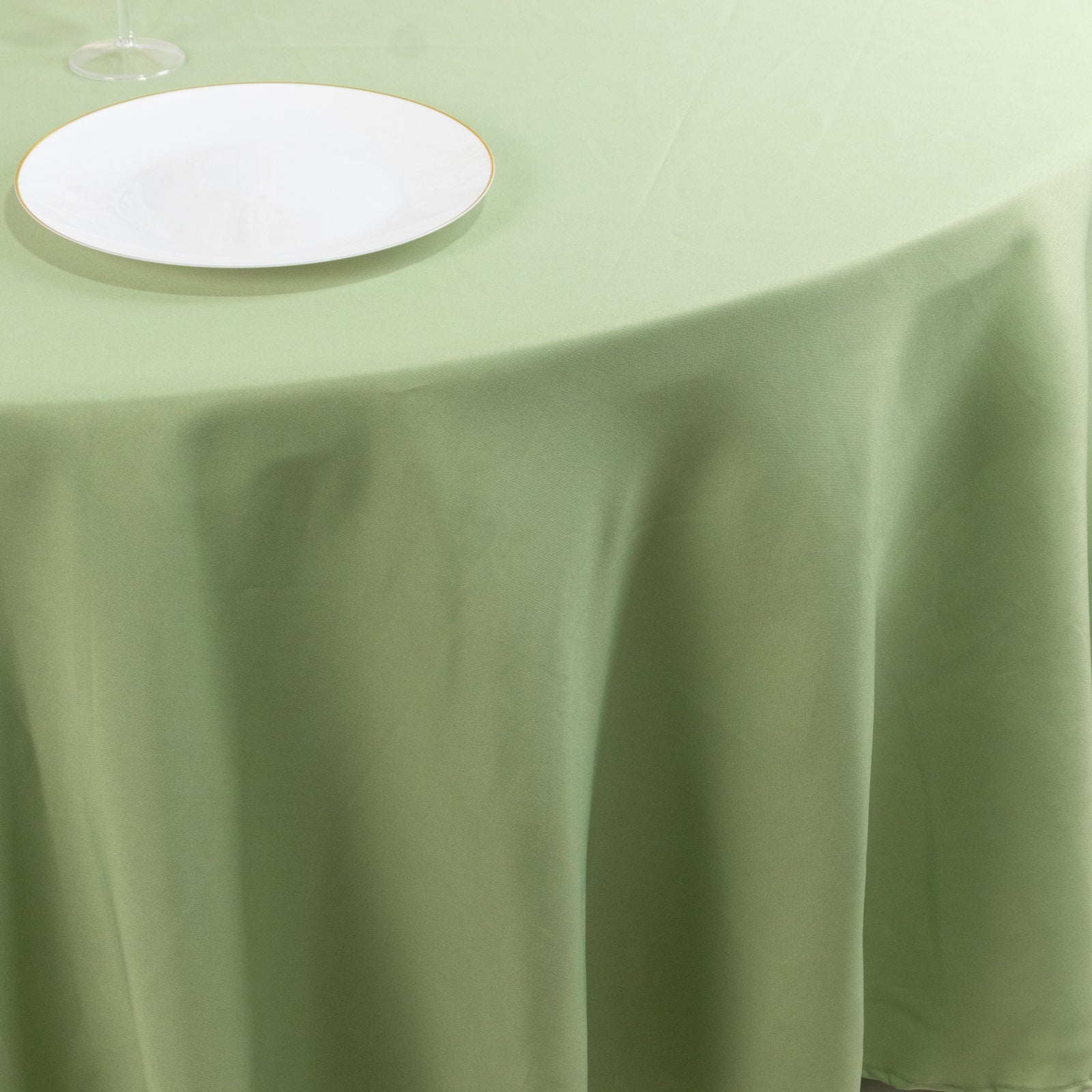 Premium Polyester 108 Round Tablecloth Sage Green - Wrinkle-Resistant 220GSM Table Cover