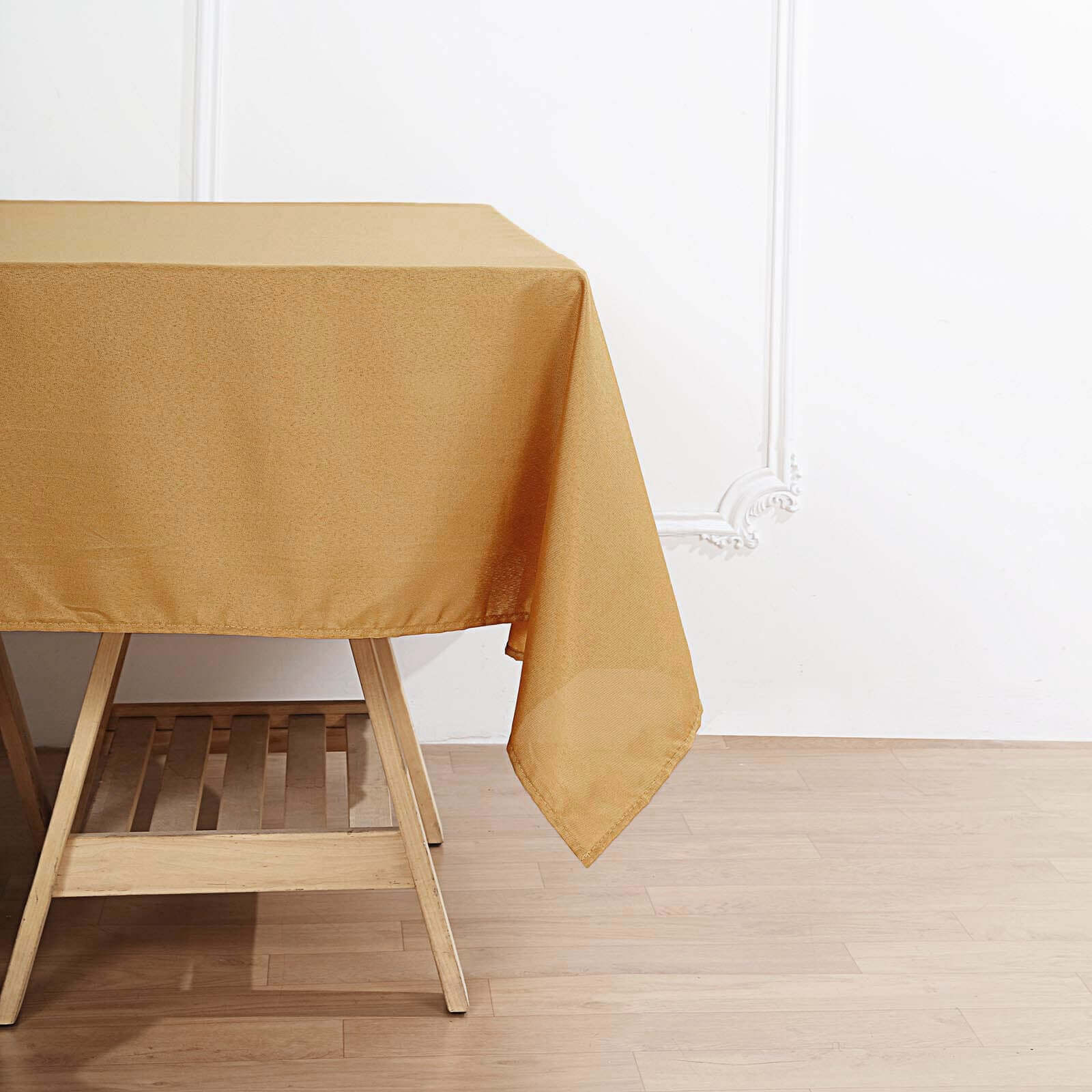 Polyester Square 70x70 Tablecloth Gold - Wrinkle-Resistant & Durable Table Cover