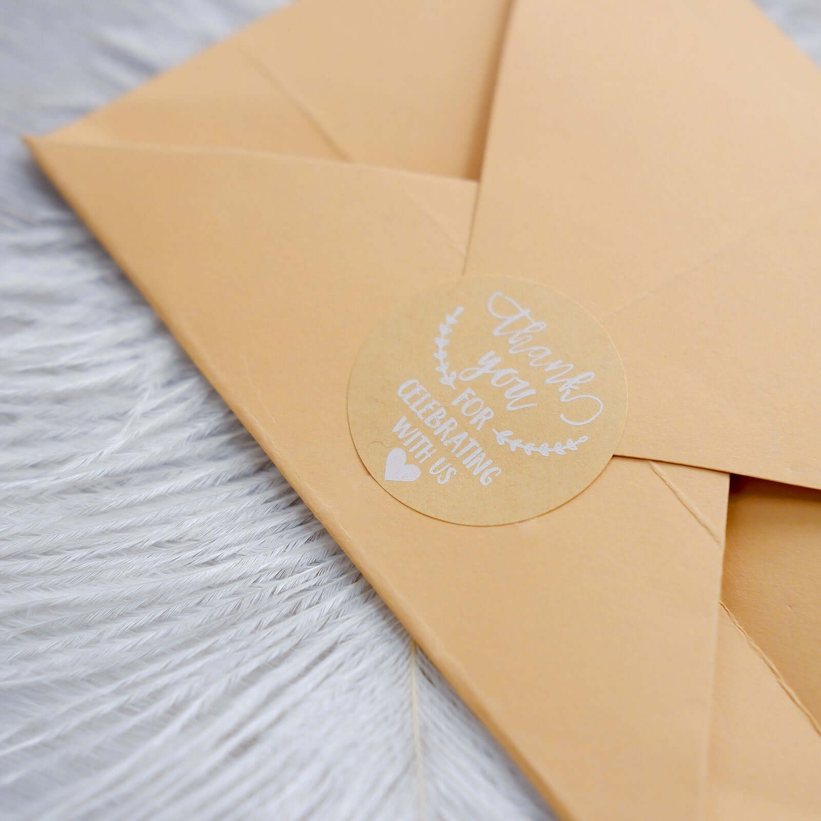 500Pcs 1.5 Thank You for celebrating with Us Stickers Roll, Labels for Envelops Seal and Wedding Favors - Round