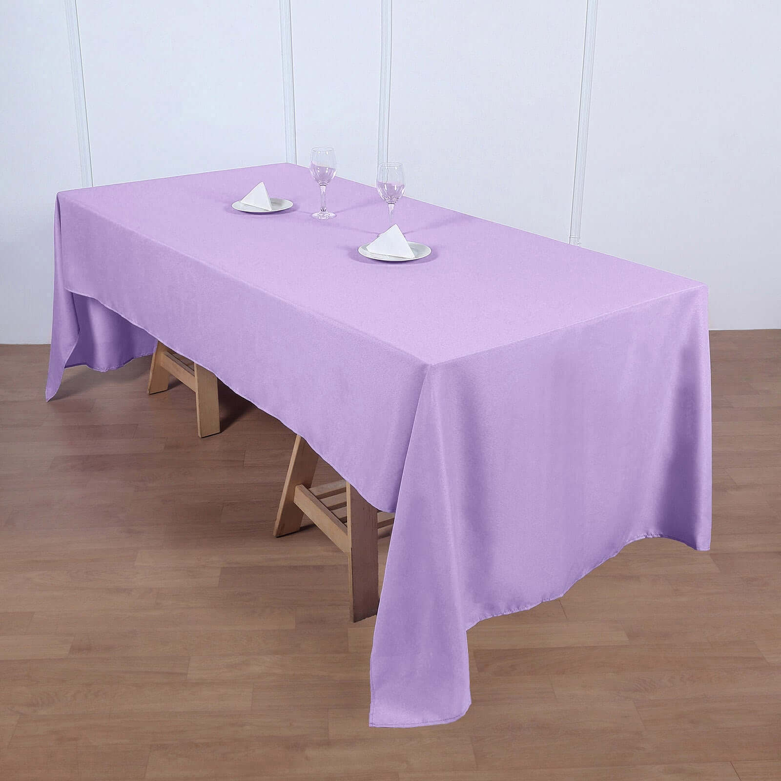 Polyester 60x126 Rectangle Tablecloth Lavender Lilac - Wrinkle-Resistant Table Cover