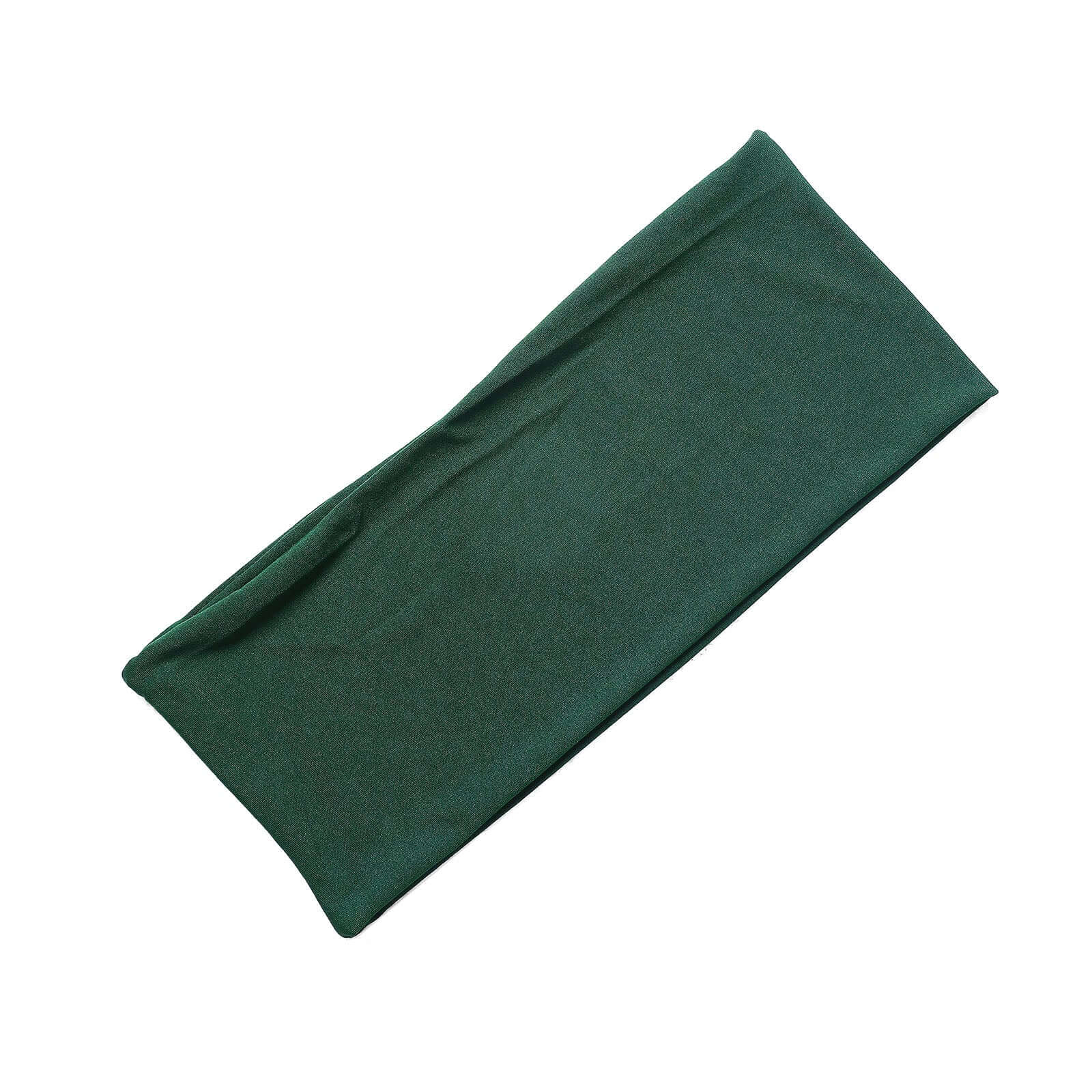 5 Pack Stretch Spandex Chair Sashes Hunter Emerald Green - Fitted Finish Two Ply Heavy Duty Chair Bands 5x12