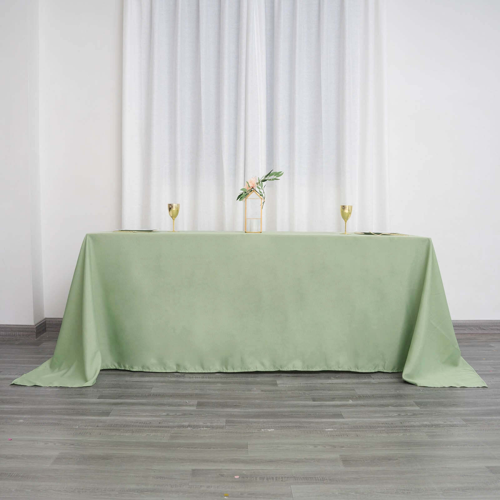 Polyester 90x132 Rectangle Tablecloth Sage Green - Seamless Wrinkle-Resistant Table Cover