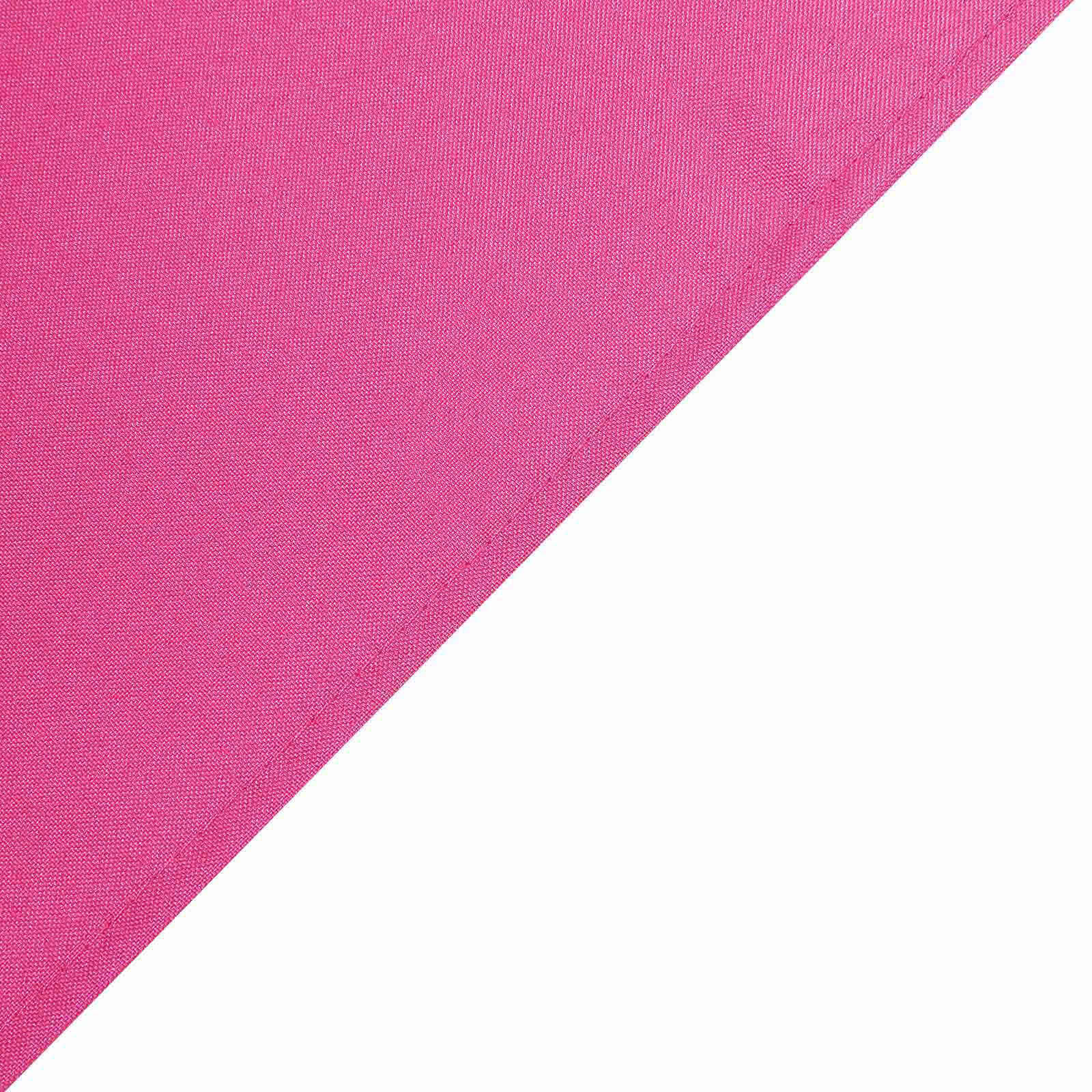 Polyester 90x90 Table Overlay Square Tablecloth Fuchsia - Wrinkle-Resistant & Durable Table Cover