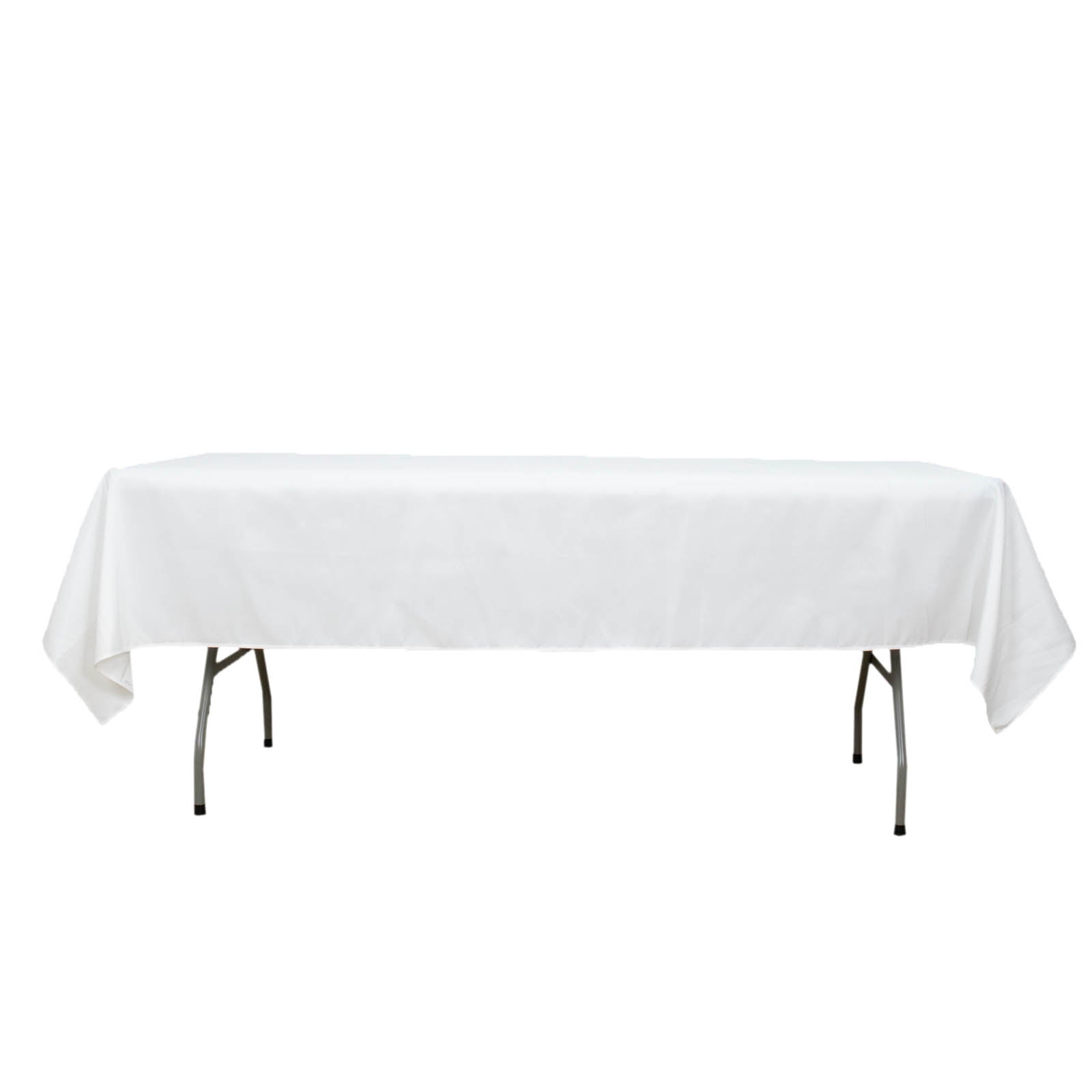 Premium Polyester 54x96 Rectangle Tablecloth White - Durable 220GSM Stain-Resistant Fabric for Weddings & Events