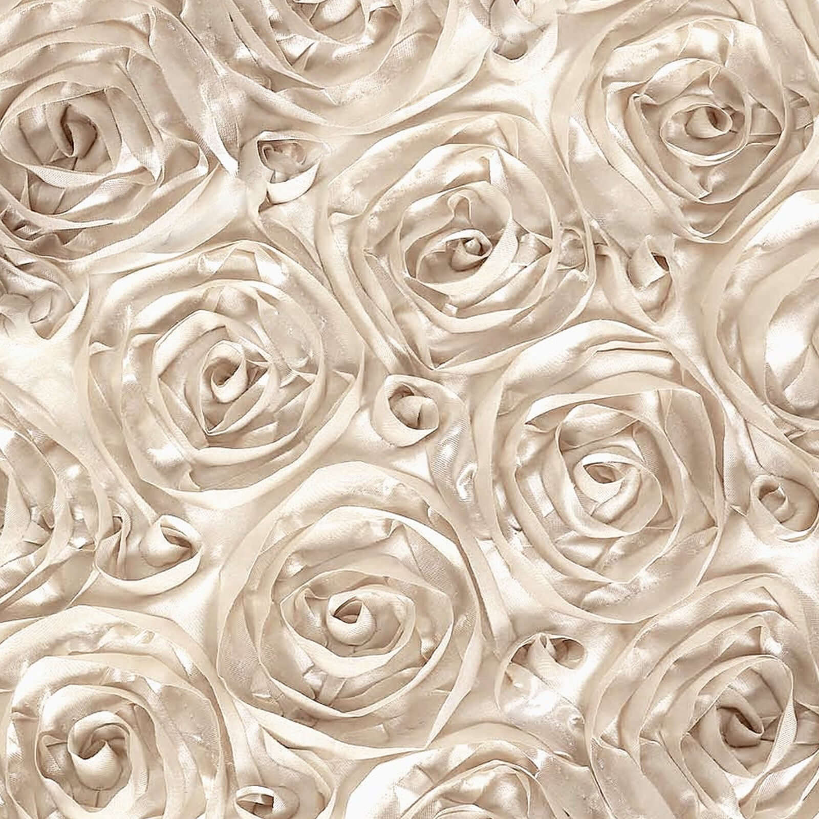 Rosette Satin 14x108 Table Runner Beige - Grandiose Design