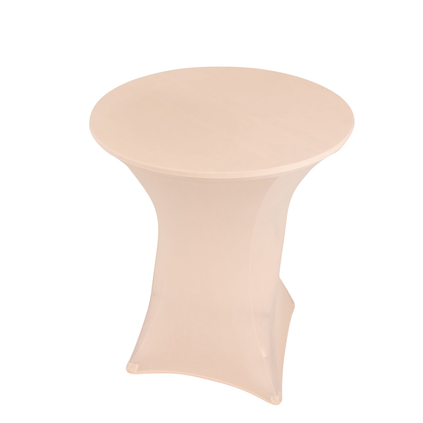 Spandex 33-36 Round Cocktail Table Cover Blush - Easy to Maintain Stretch Fitted Highboy Tablecloth