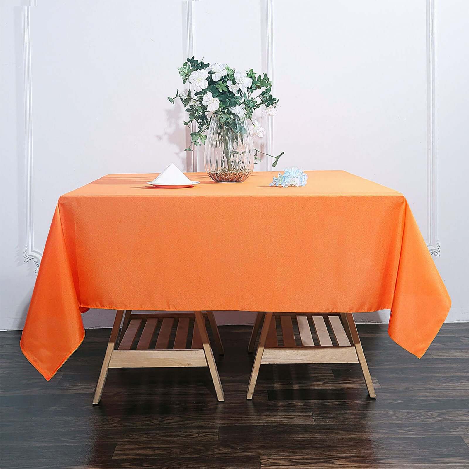 Polyester Square 70x70 Tablecloth Orange - Wrinkle-Resistant & Durable Table Cover