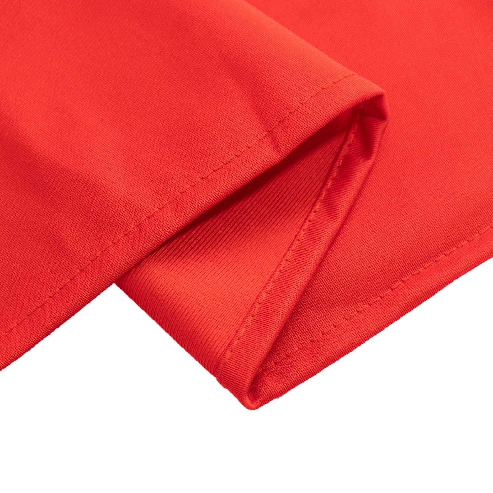Premium Scuba Round 90 Tablecloth Red - Wrinkle Free & Stain Resistant Table Cover