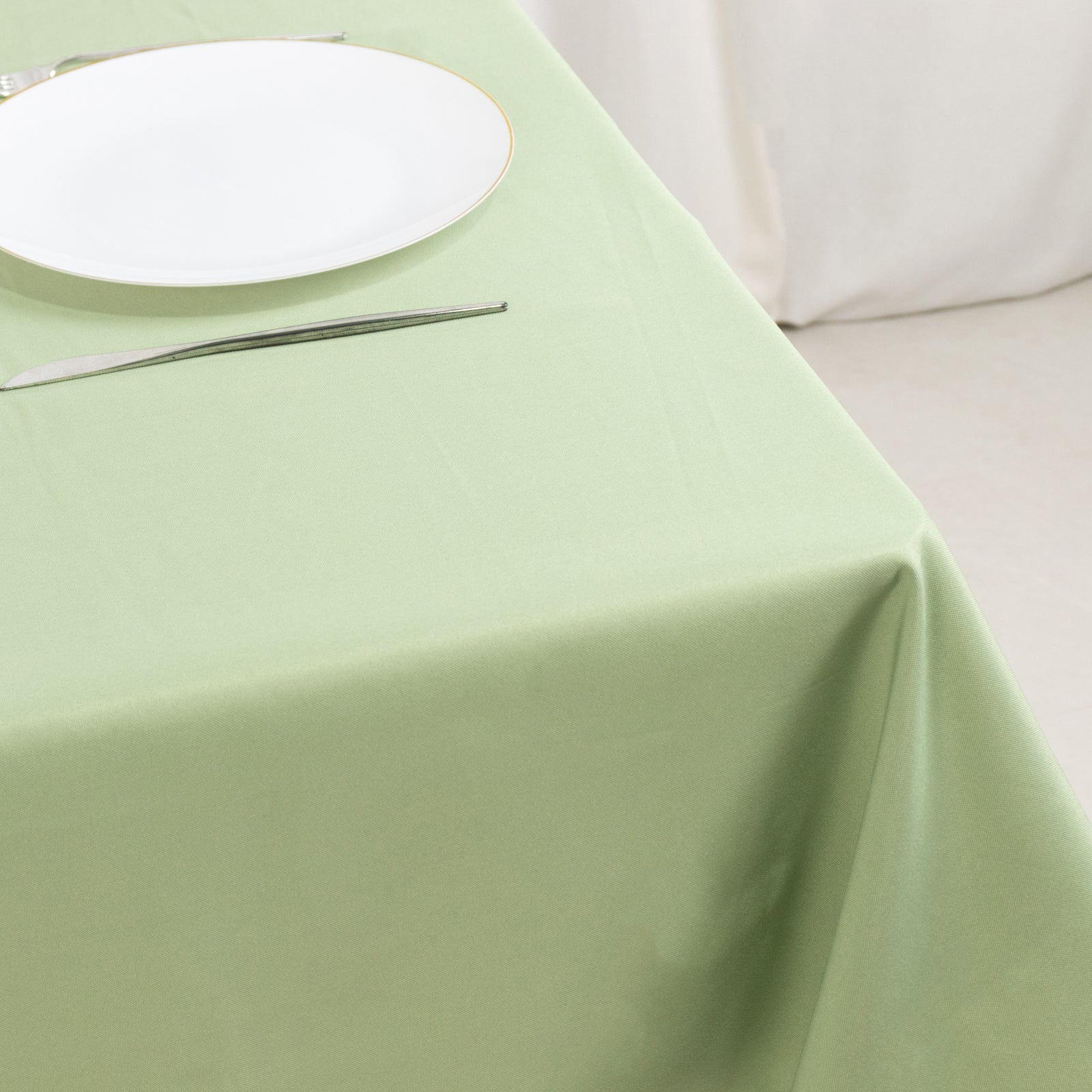 Premium Polyester 54x54 Square Tablecloth Sage Green - Stain and Wrinkle-Resistant 220GSM Table Cover