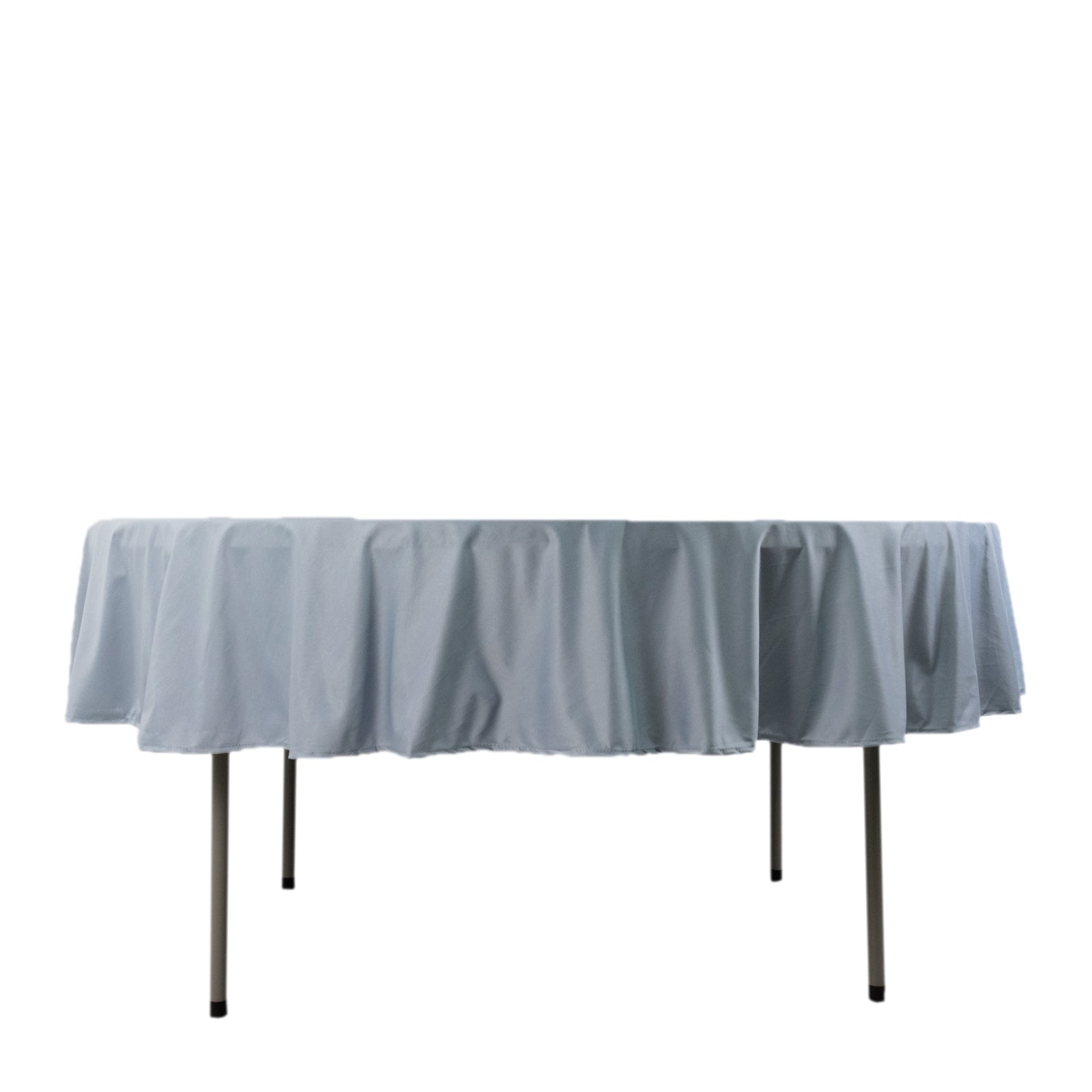 Premium Scuba Round 90 Tablecloth Dusty Blue - Wrinkle Free & Stain Resistant Table Cover