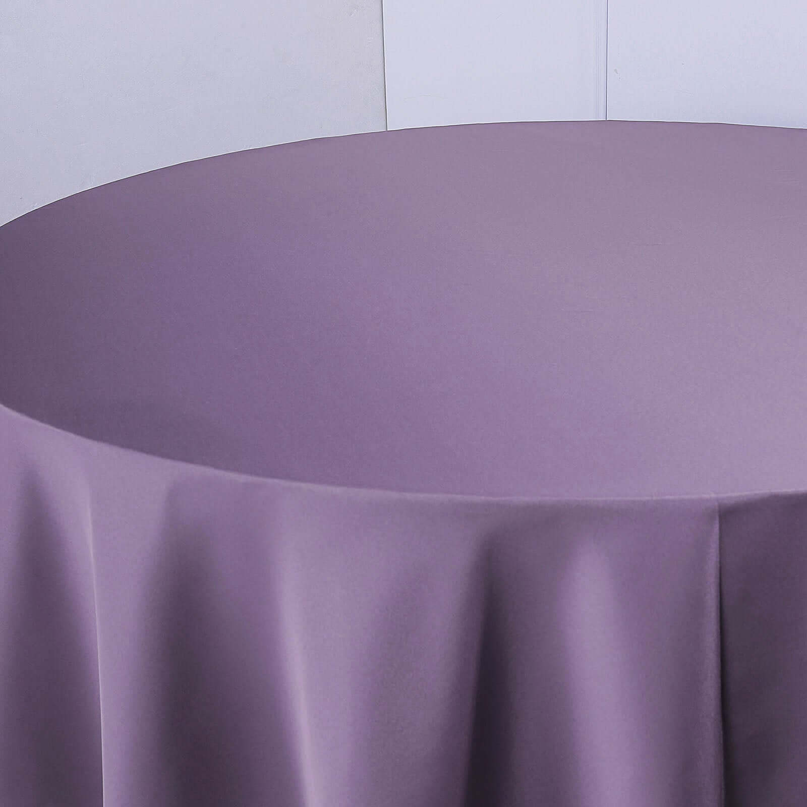 Polyester 120 Round Tablecloth Violet Amethyst - Seamless Wrinkle-Resistant Table Cover