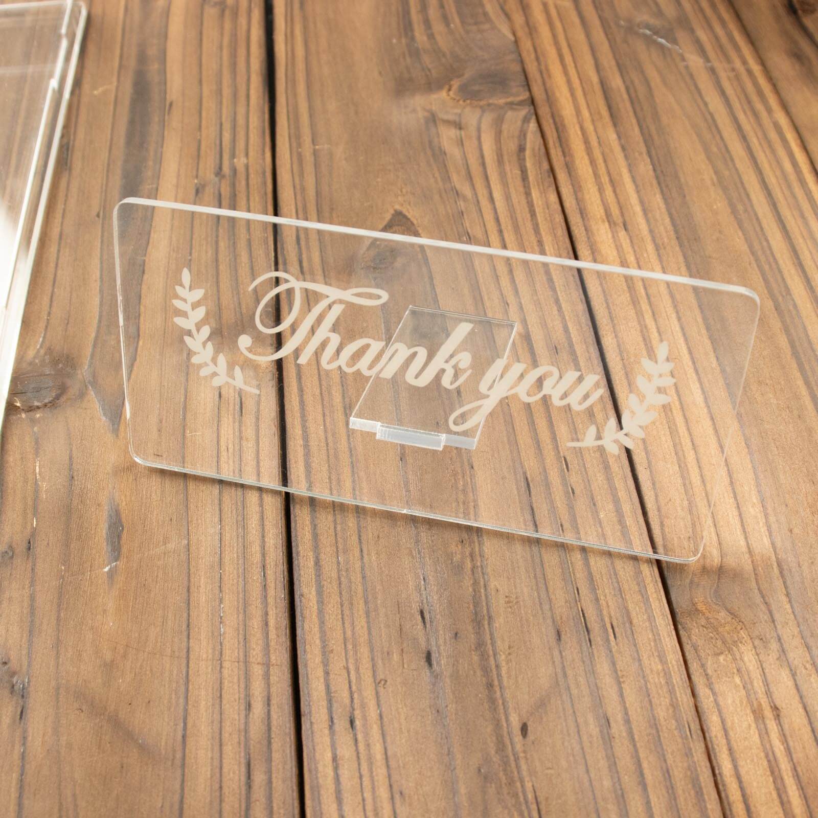 Clear Acrylic Wedding Card Box With Lock, Key & Thank You Sign Stand, Reception Party Money Gift Card Box