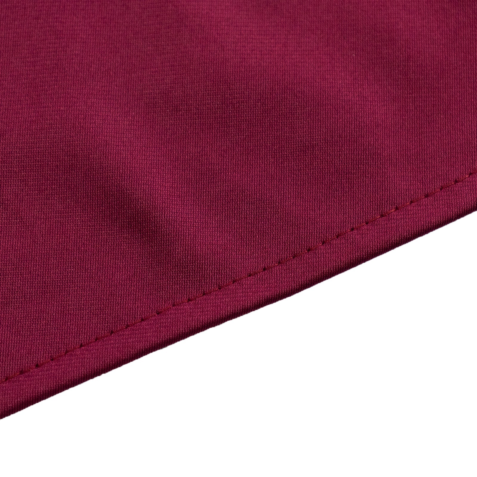 Premium Scuba Round 90 Tablecloth Burgundy - Wrinkle Free & Stain Resistant Table Cover