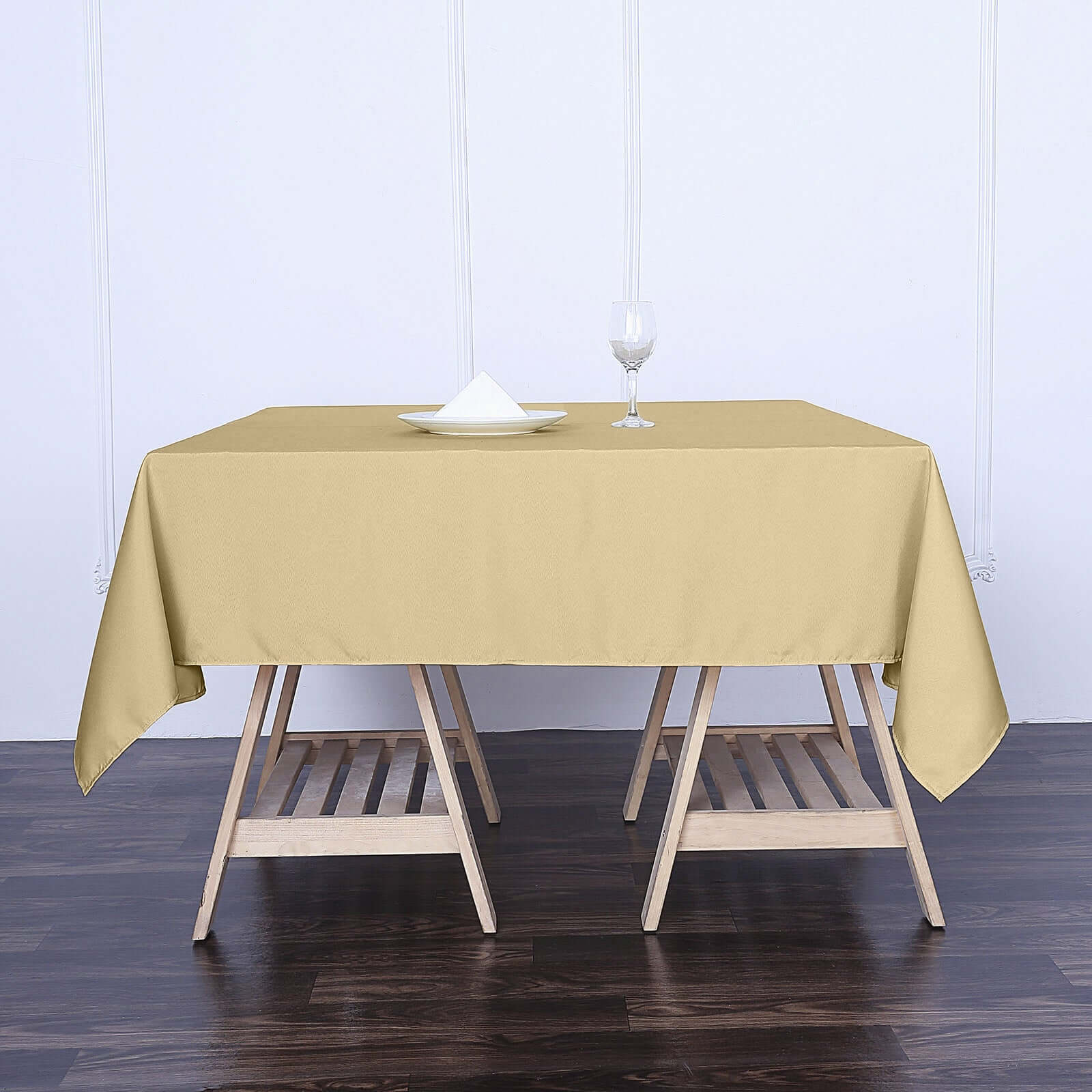 Polyester Square 70x70 Tablecloth Champagne - Wrinkle-Resistant & Durable Table Cover