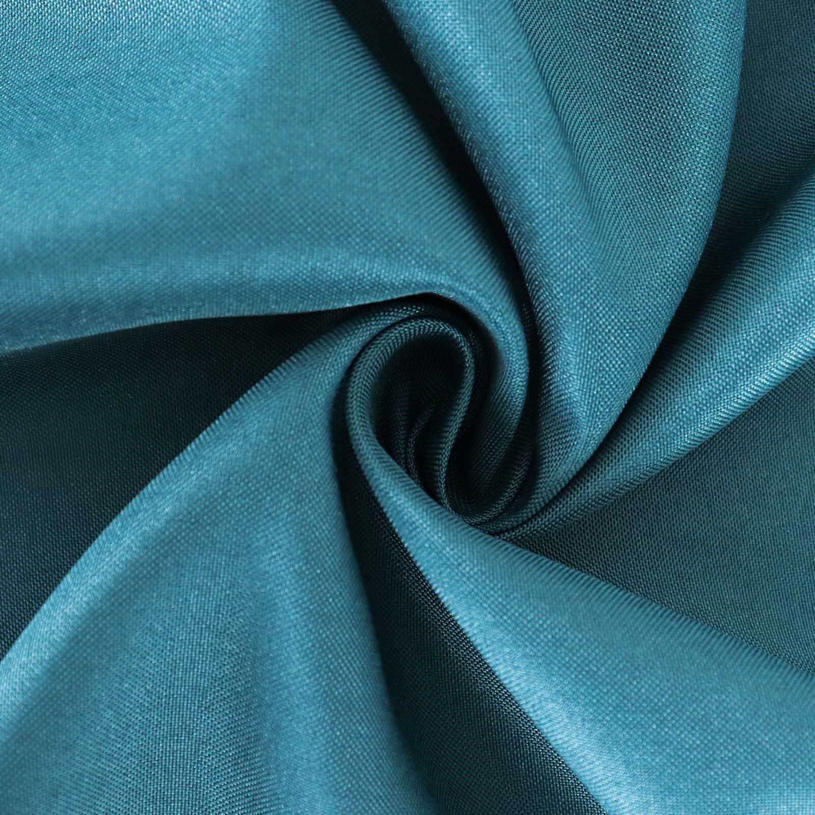 Polyester 120 Round Tablecloth Peacock Teal - Seamless Wrinkle-Resistant Table Cover