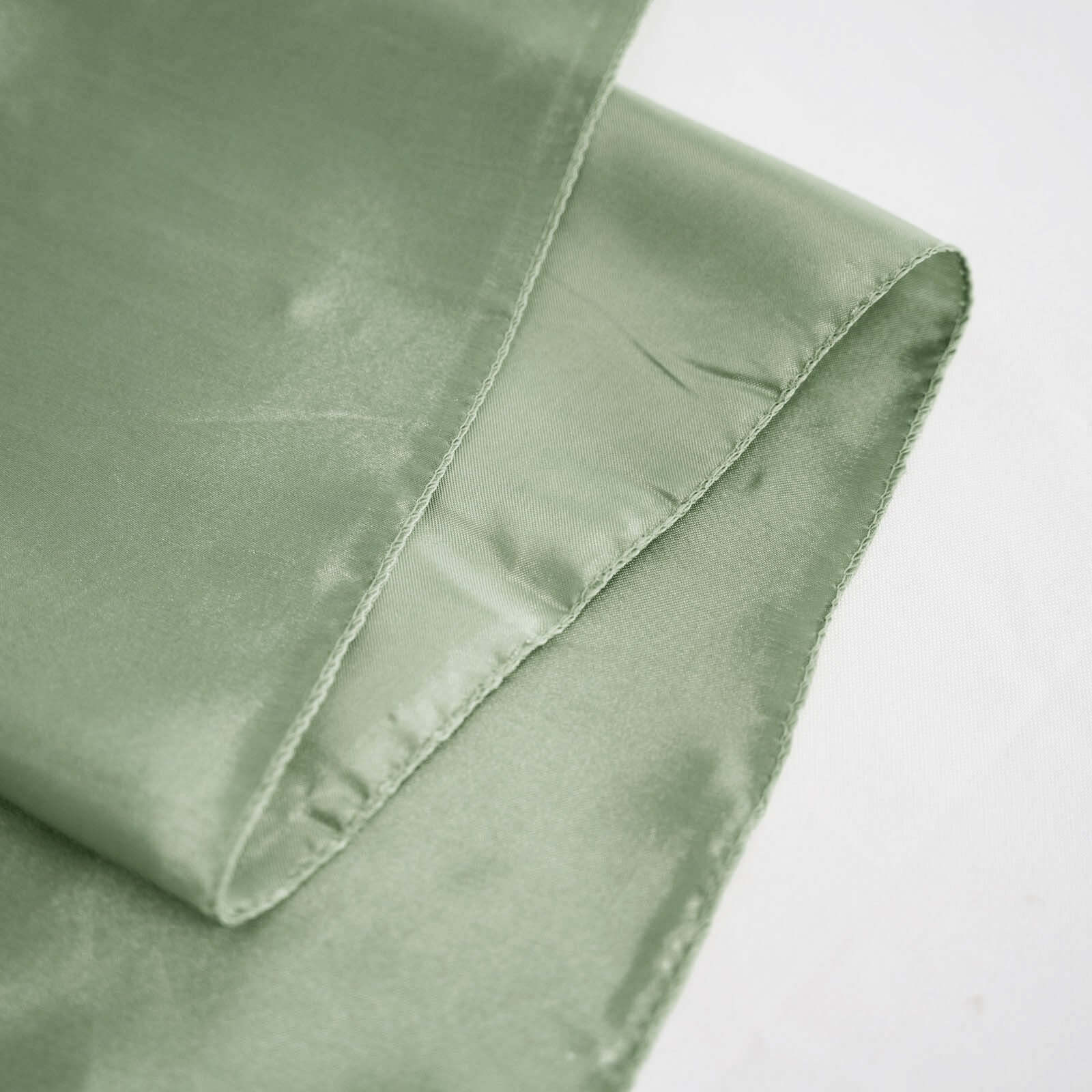 Satin 120 Round Tablecloth Sage Green - Stylish Seamless Table Cover