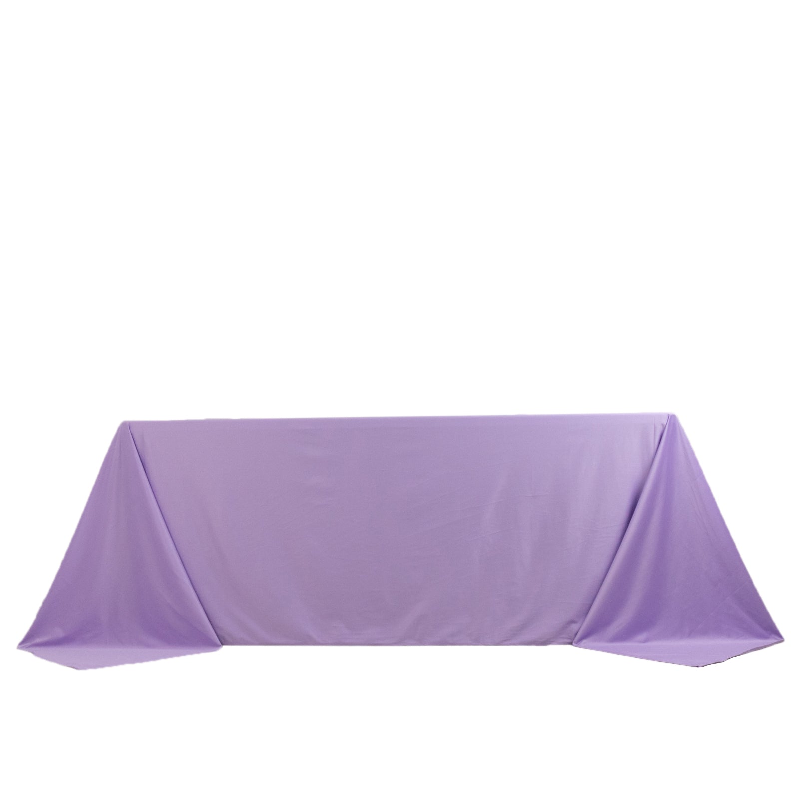 Premium Scuba Rectangular 90x132 Tablecloth Lavender Lilac - Wrinkle Free, Stain Resistant & Seamless Table Cover