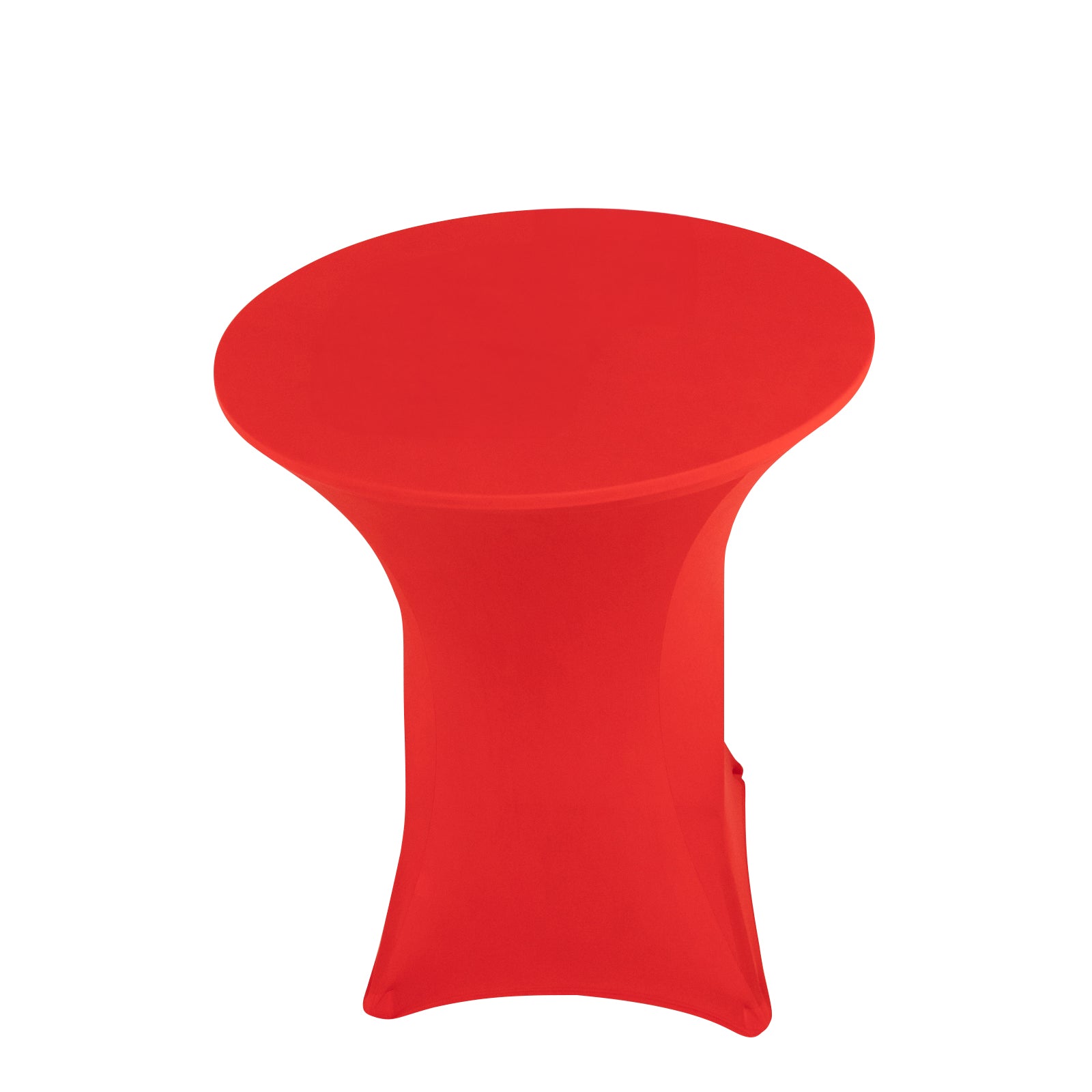 Spandex 33-36 Round Cocktail Table Cover Red - Easy to Maintain Stretch Fitted Highboy Tablecloth