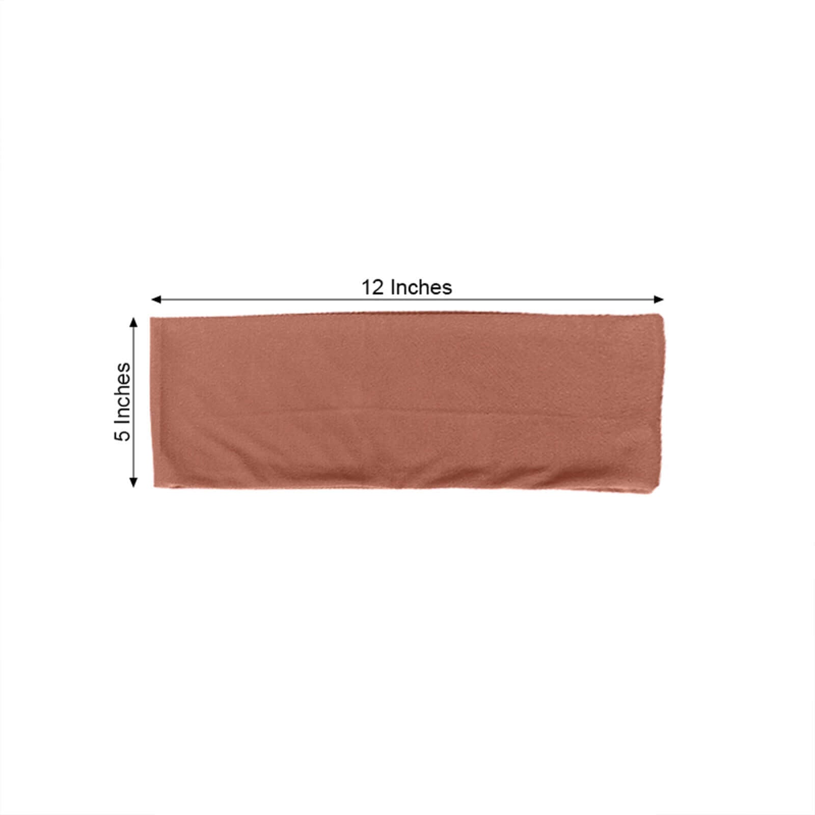 5 Pack Stretch Spandex Chair Sashes Terracotta (Rust) - Fitted Finish Two Ply Heavy Duty Chair Bands 5x12