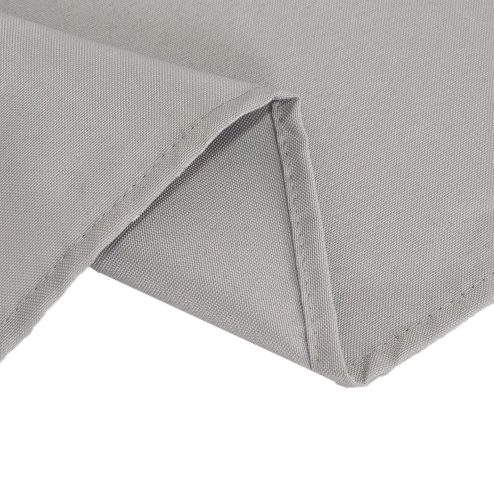 Premium Polyester Square Tablecloth 70x70 Silver 220GSM Wrinkle-Resistant Table Cover