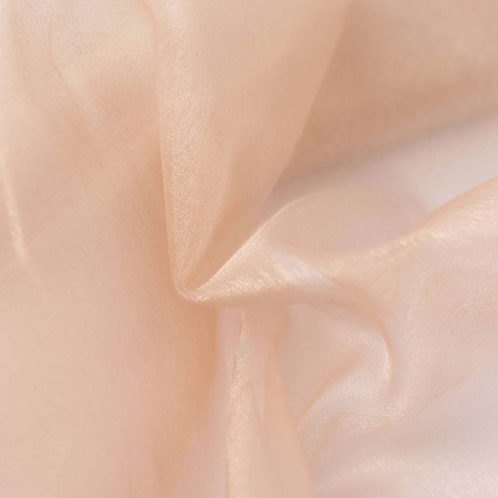 54x10yd Nude Solid Sheer Chiffon Fabric Bolt, DIY Voile Drapery Fabric