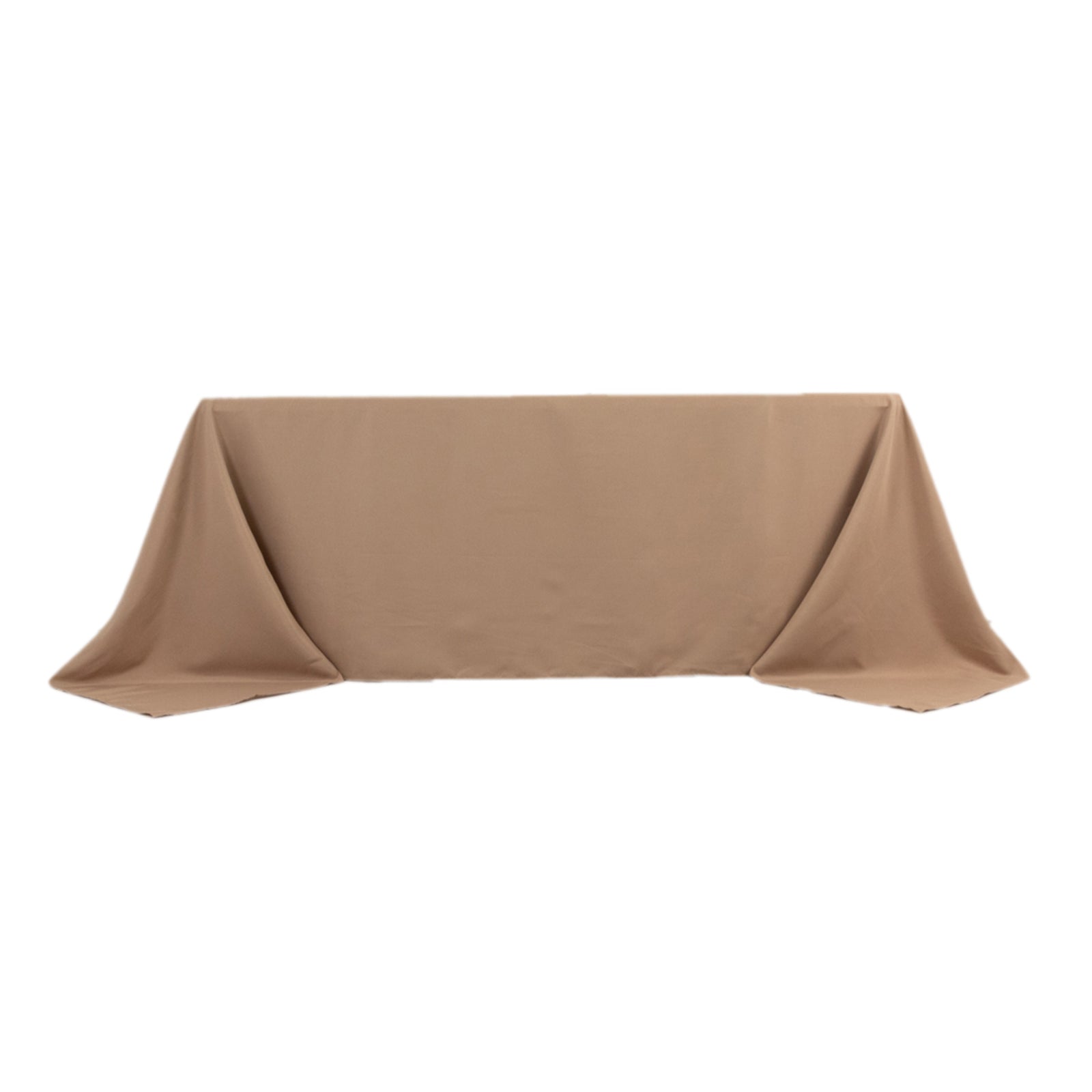 Premium Polyester 90x132 Rectangle Tablecloth Nude - Seamless 220GSM Stain-Resistant Table Cover