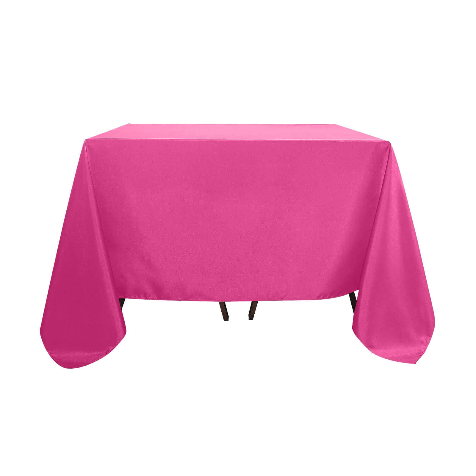 Polyester Square 90x90 Tablecloth Fuchsia - Wrinkle-Resistant & Durable Table Cover