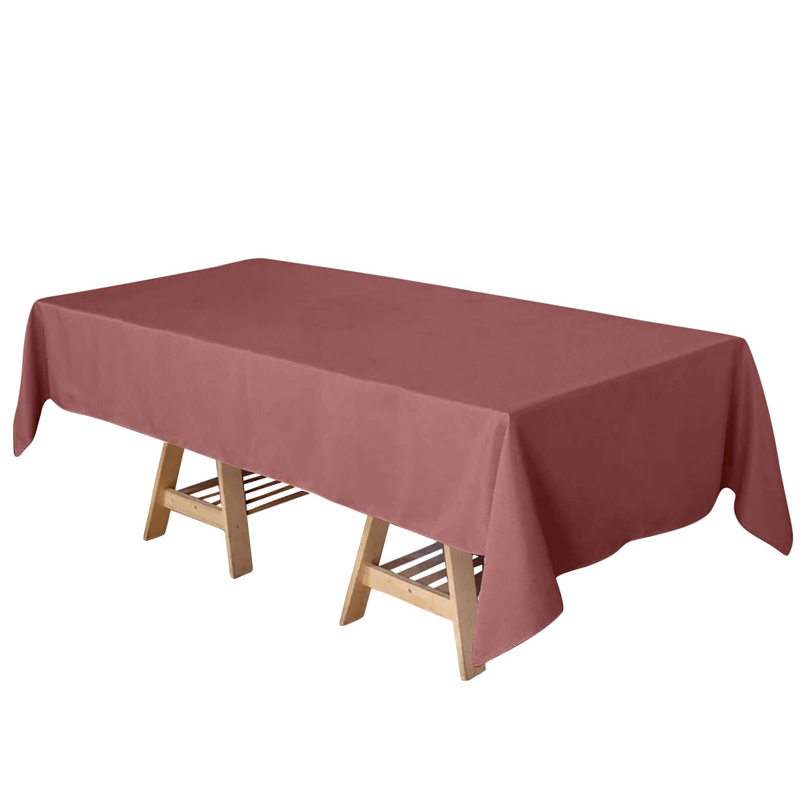 Polyester 60x102 Rectangle Tablecloth Cinnamon Rose - Durable and Stylish Table Cover