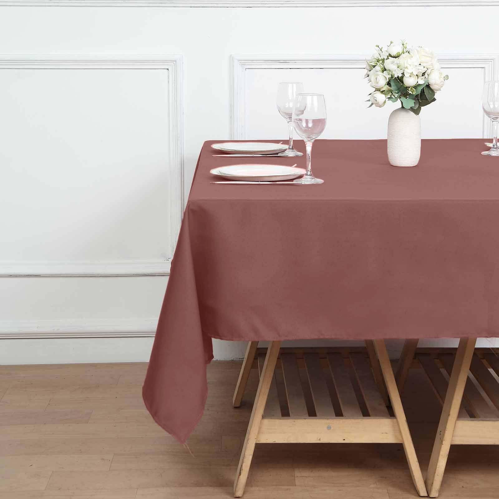 Cinnamon Rose Polyester Square Tablecloth 70x70