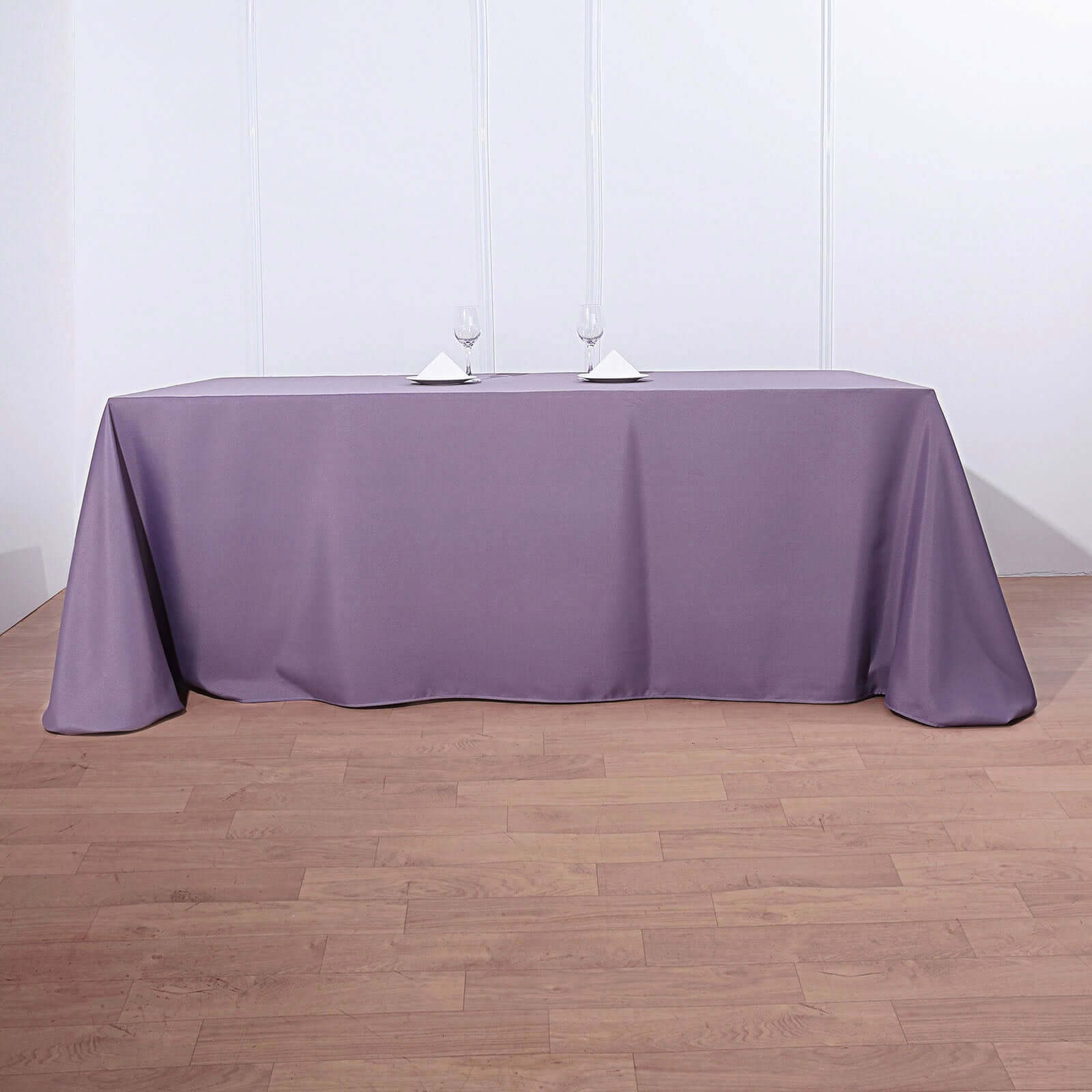 Polyester 90x156 Rectangle Tablecloth Violet Amethyst - Seamless Wrinkle-Resistant Table Cover