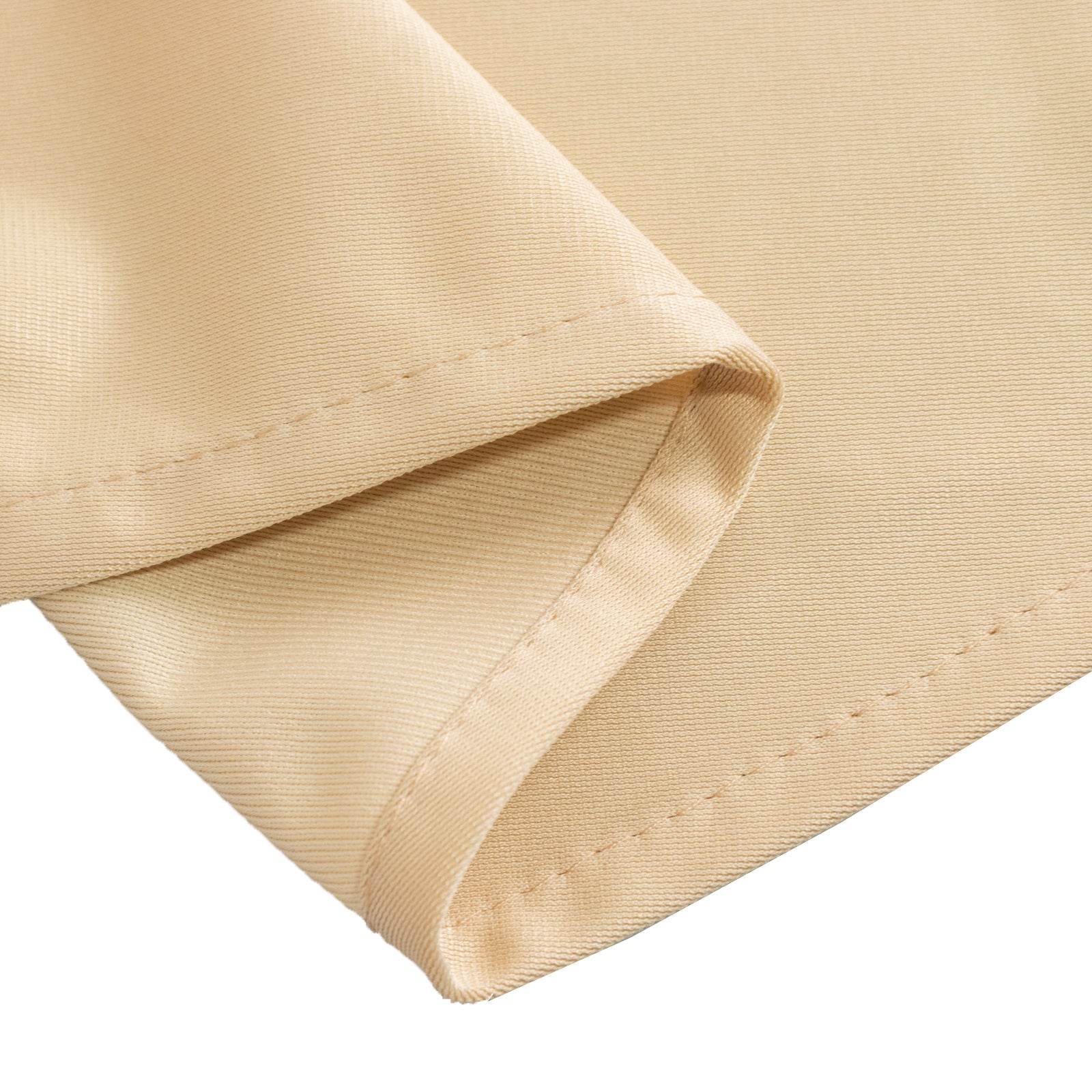 Premium Scuba Round 90 Tablecloth Beige - Wrinkle Free & Stain Resistant Table Cover