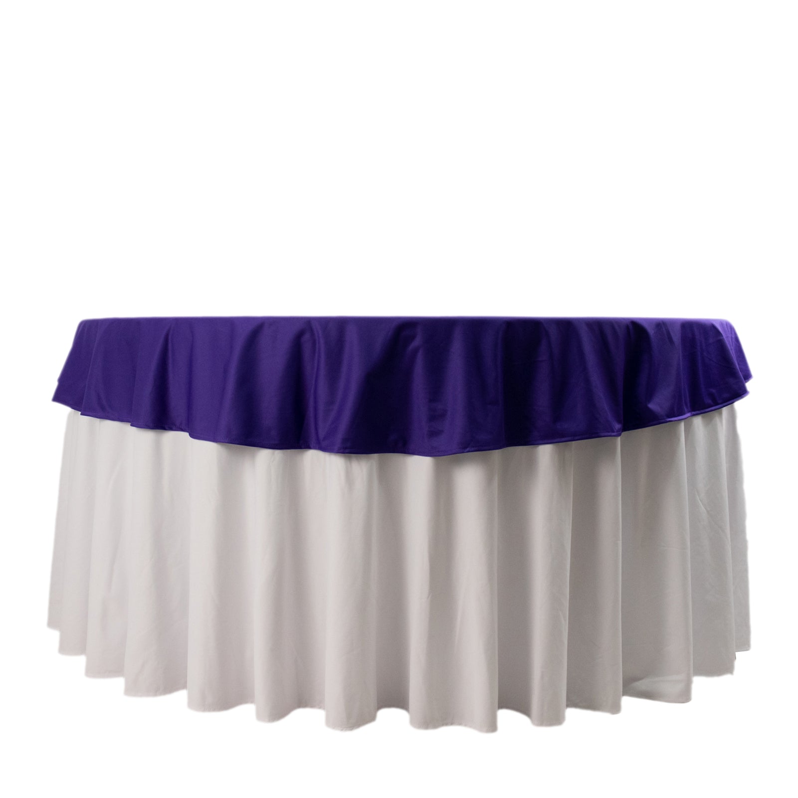 Premium Scuba Round 70 Tablecloth Purple - Wrinkle Free & Stain Resistant Table Cover