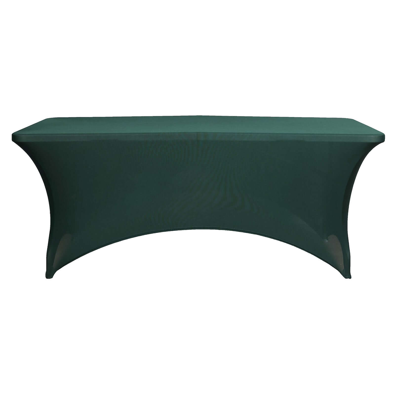 Stretch Spandex 96x30 Rectangle Table Cover Hunter Emerald Green - Durable Form-Fitting Tablecloth