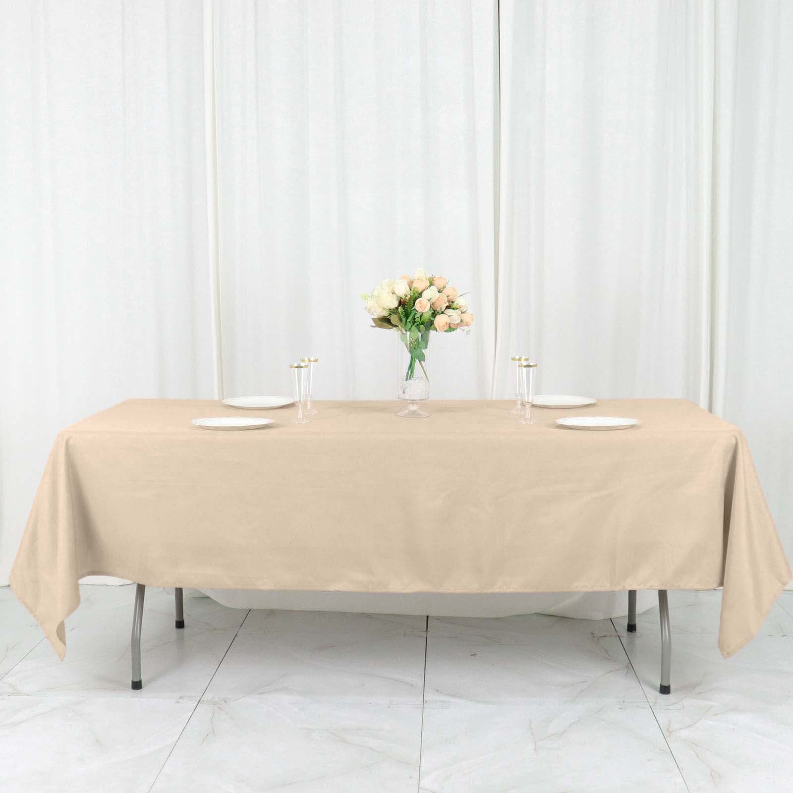 Polyester 60x102 Rectangle Tablecloth Nude - Durable and Stylish Table Cover