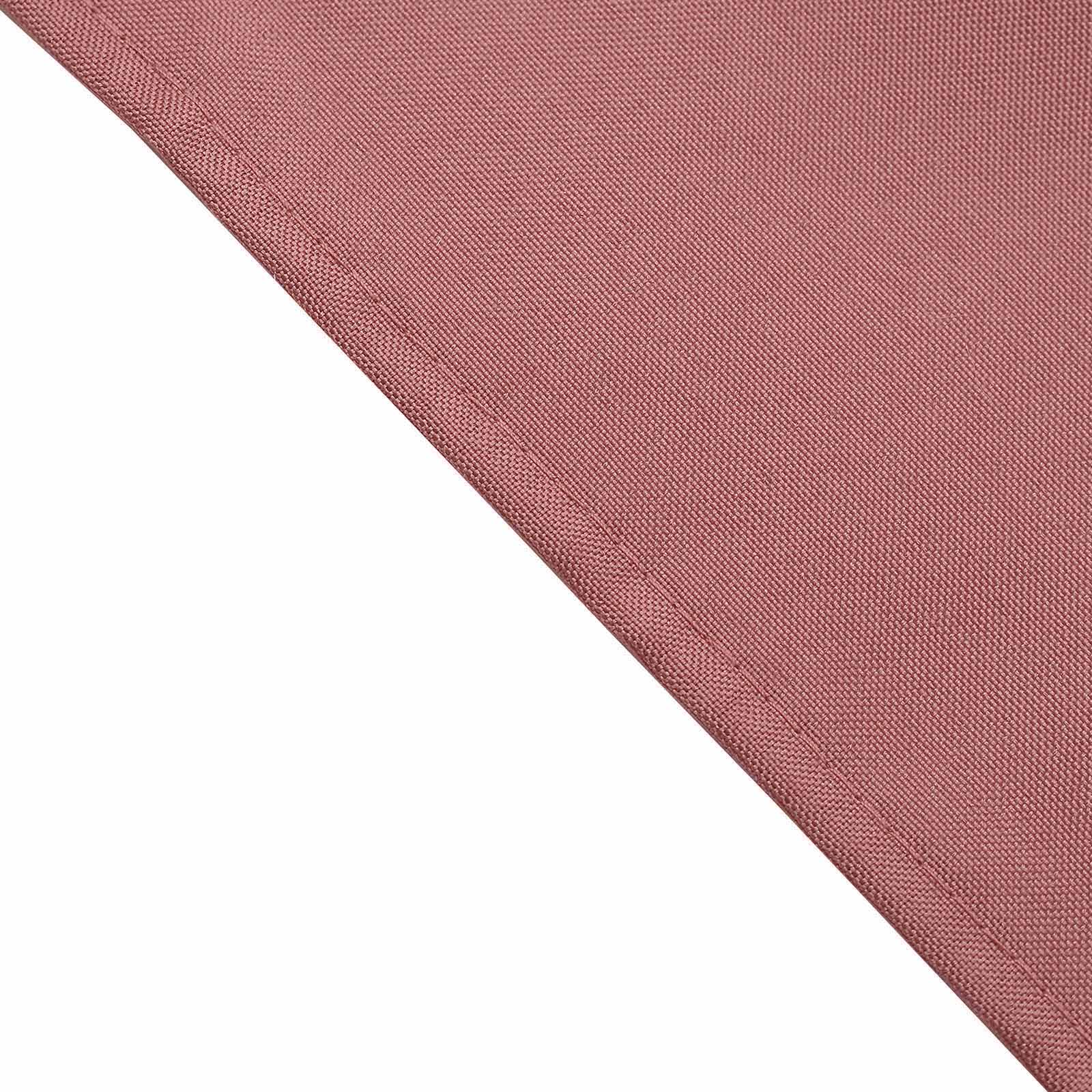 5 Pack Cinnamon Rose Cloth Napkins with Hemmed Edges, Reusable Polyester Dinner Linen Napkins - 20x20