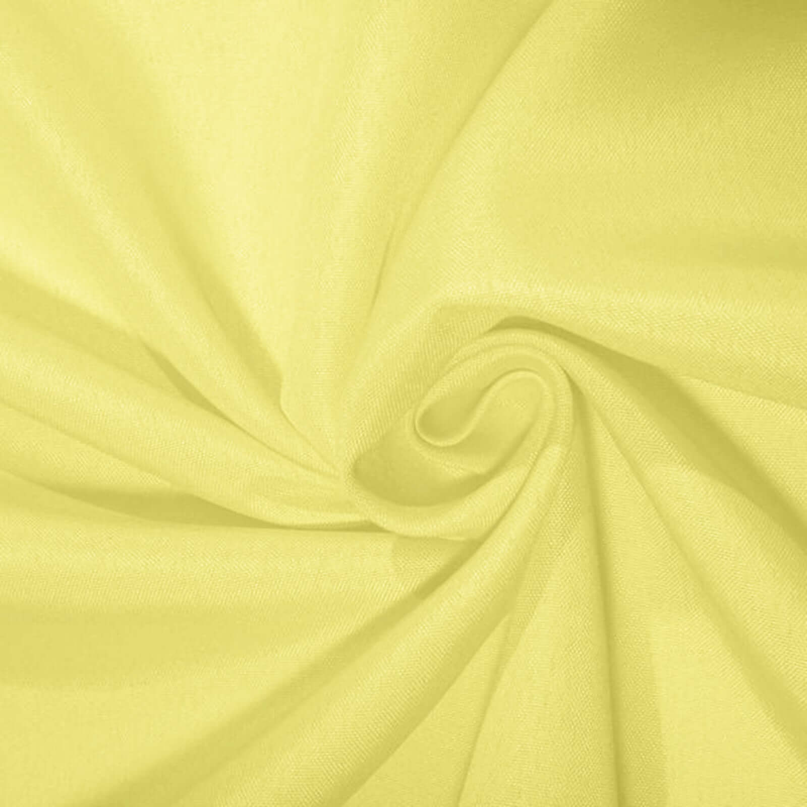 Polyester 120 Round Tablecloth Yellow - Seamless Wrinkle-Resistant Table Cover