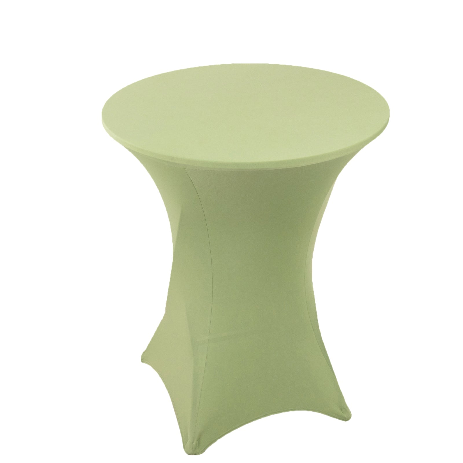 Spandex 33-36 Round Cocktail Table Cover Sage Green - Easy to Maintain Stretch Fitted Highboy Tablecloth