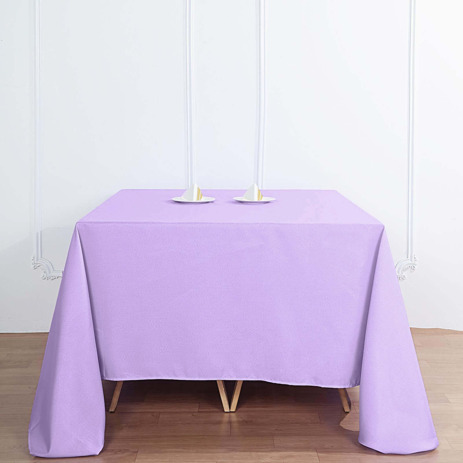 Polyester Square 90x90 Tablecloth Lavender Lilac - Wrinkle-Resistant & Durable Table Cover