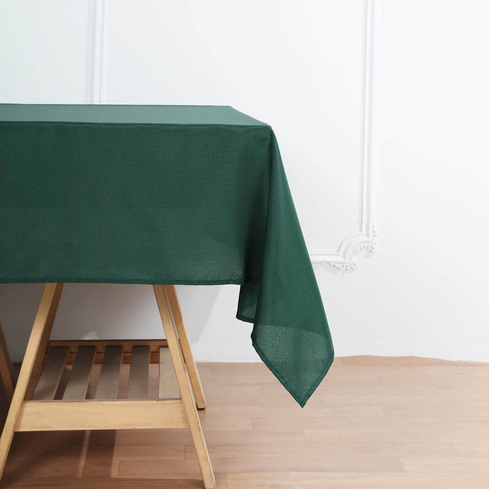 Polyester Square 54x54 Tablecloth Hunter Emerald Green - Wrinkle-Resistant & Durable Table Cover