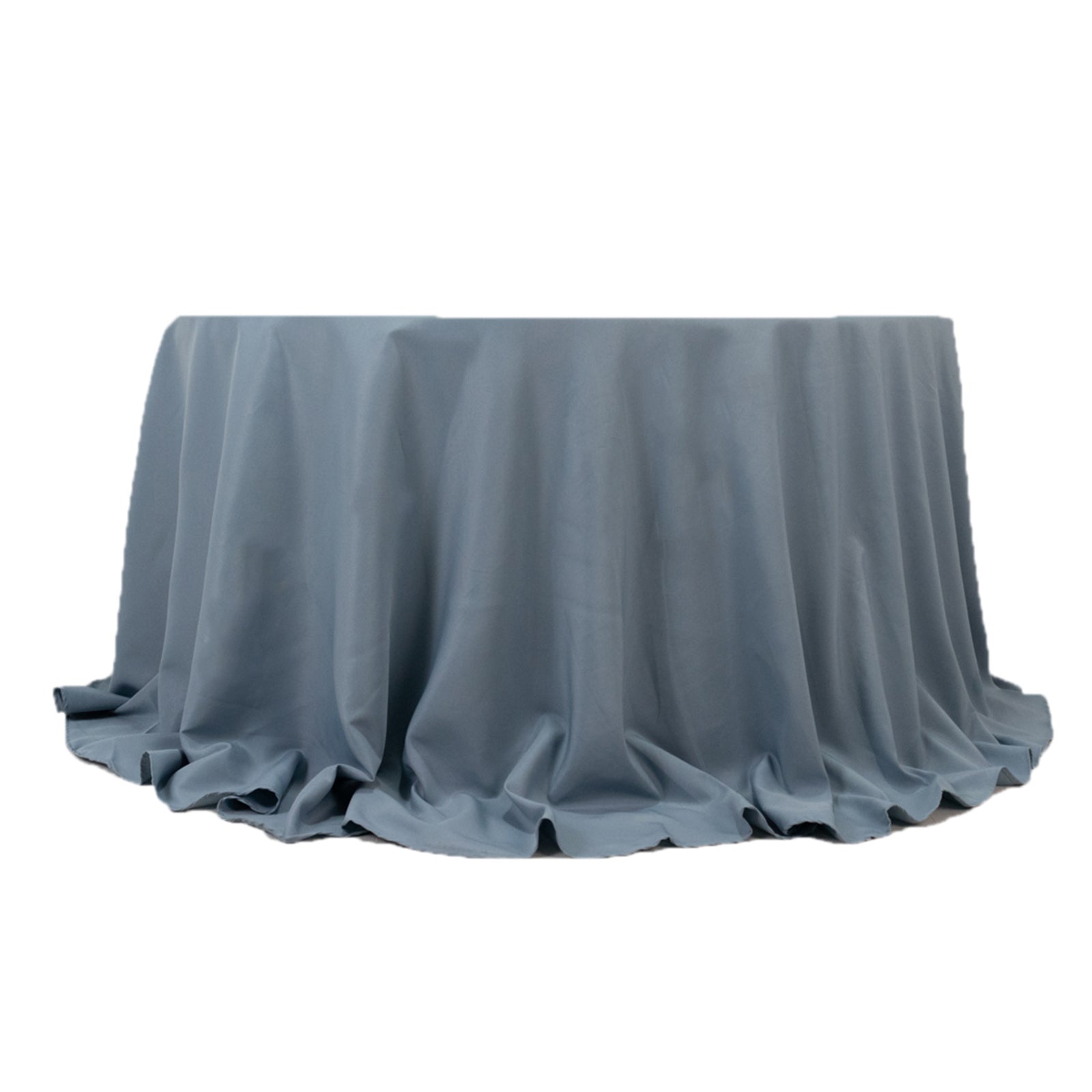 Premium Polyester 132 Round Tablecloth Dusty Blue - Seamless 220GSM Wrinkle-Resistant Table Cover