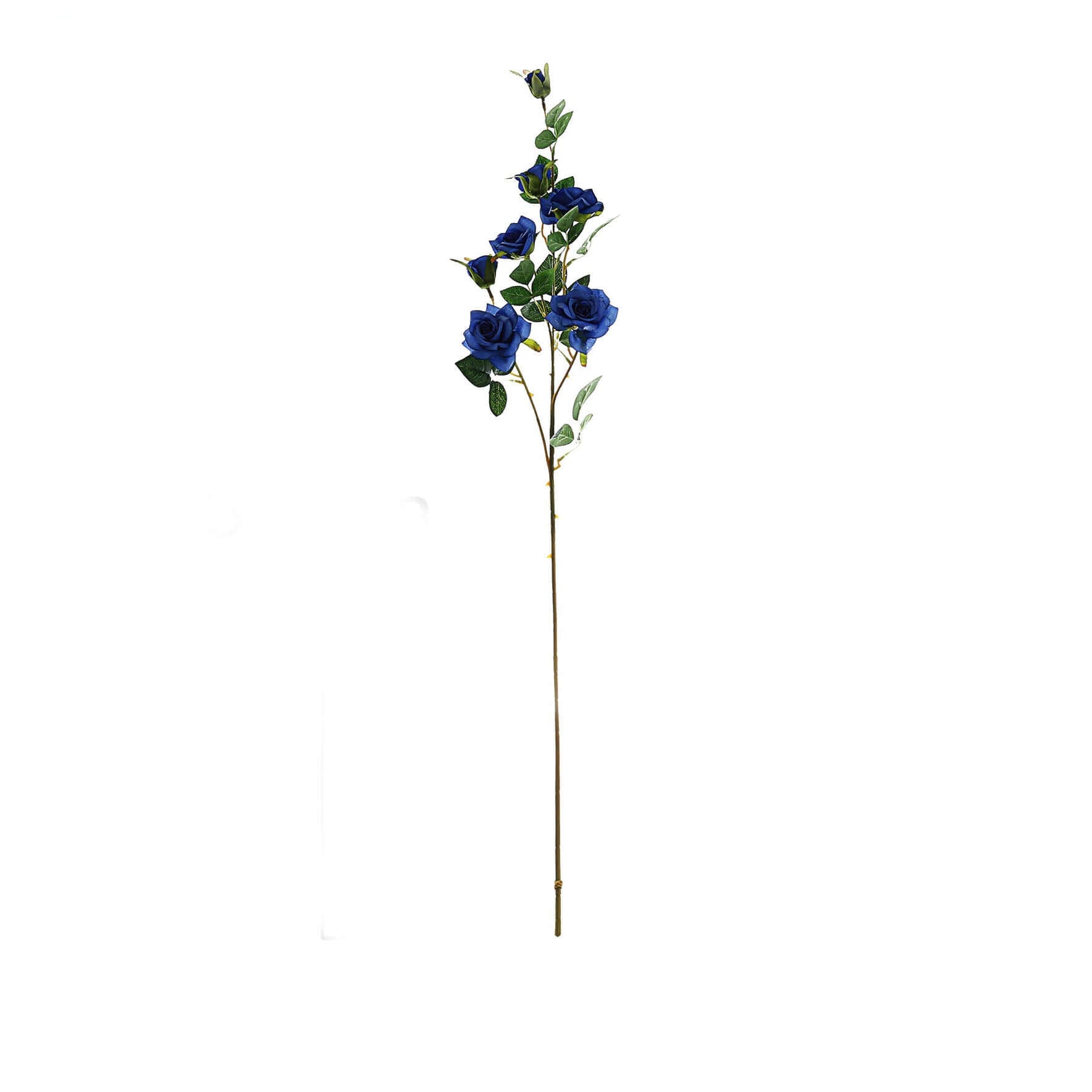 2 Stems 38 Tall Royal Blue Artificial Silk Rose Flower Bouquet Bush