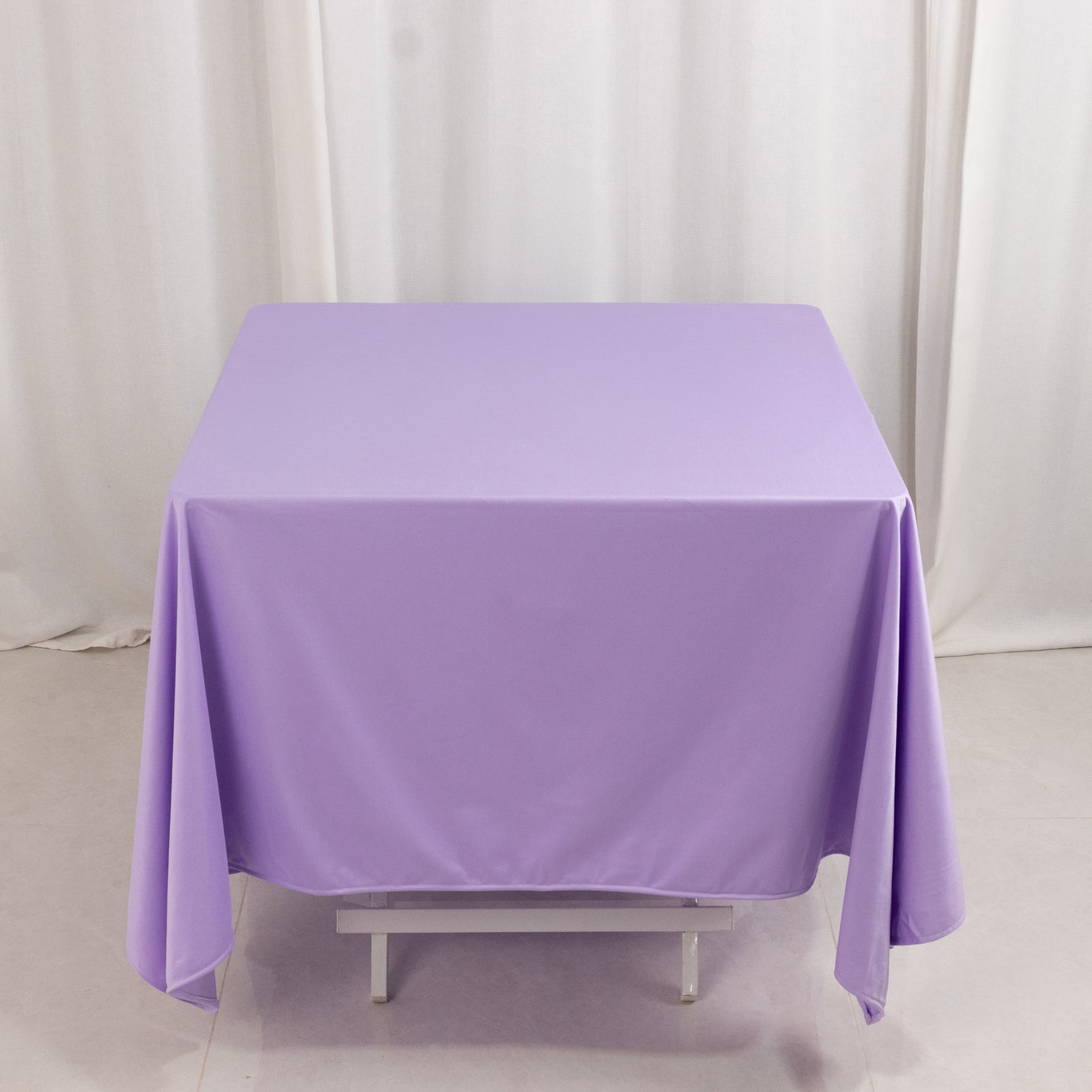 Premium Scuba Square 70x70 Tablecloth Lavender - Wrinkle Free & Stain Resistant Table Cover