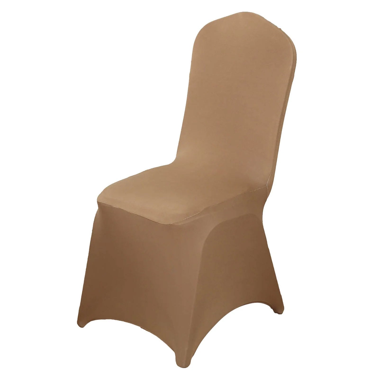 10 Pack Spandex Chair Covers for Banquet Chairs Taupe - Durable Reusable Stretch Slip-On Covers