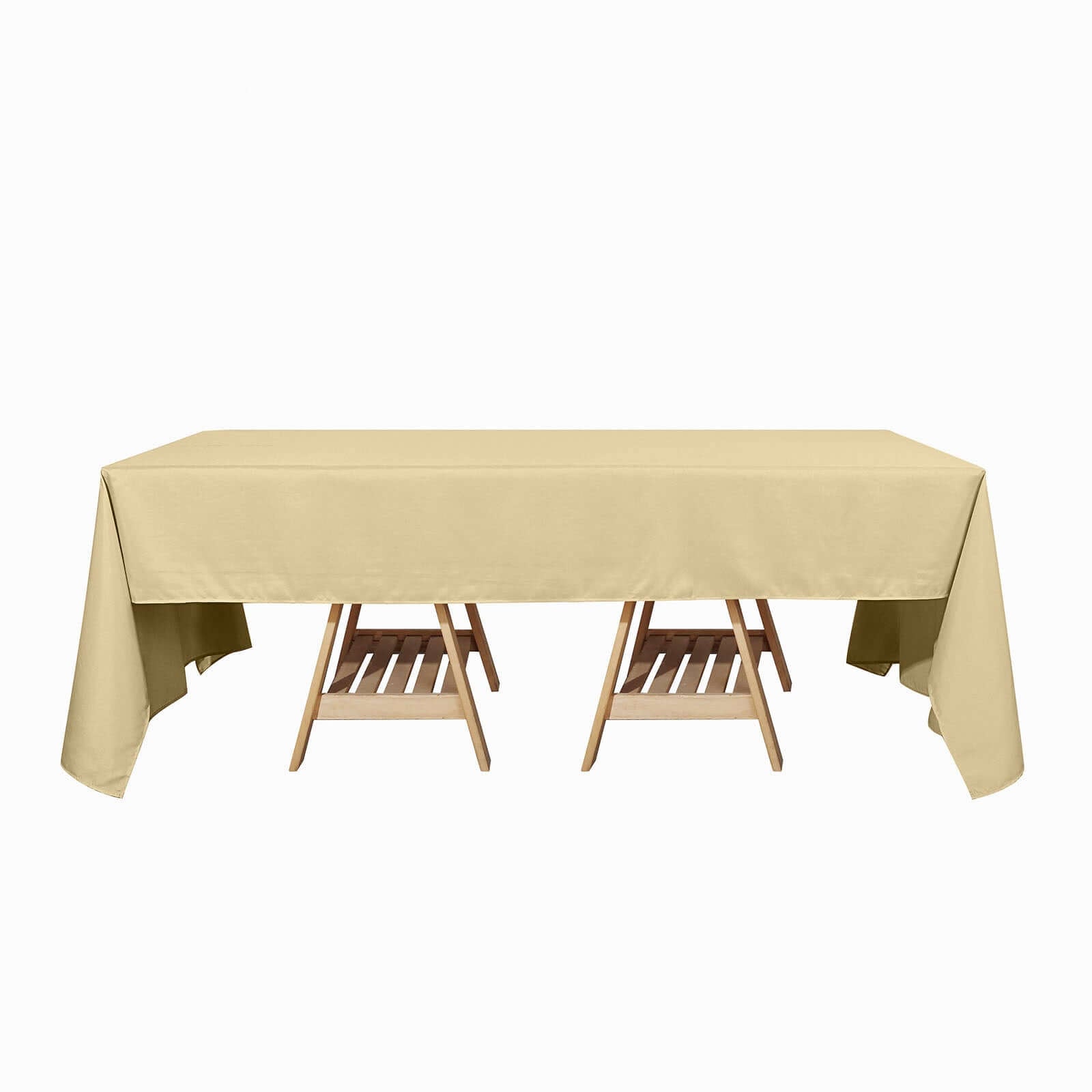 Polyester 60x126 Rectangle Tablecloth Champagne - Wrinkle-Resistant Table Cover