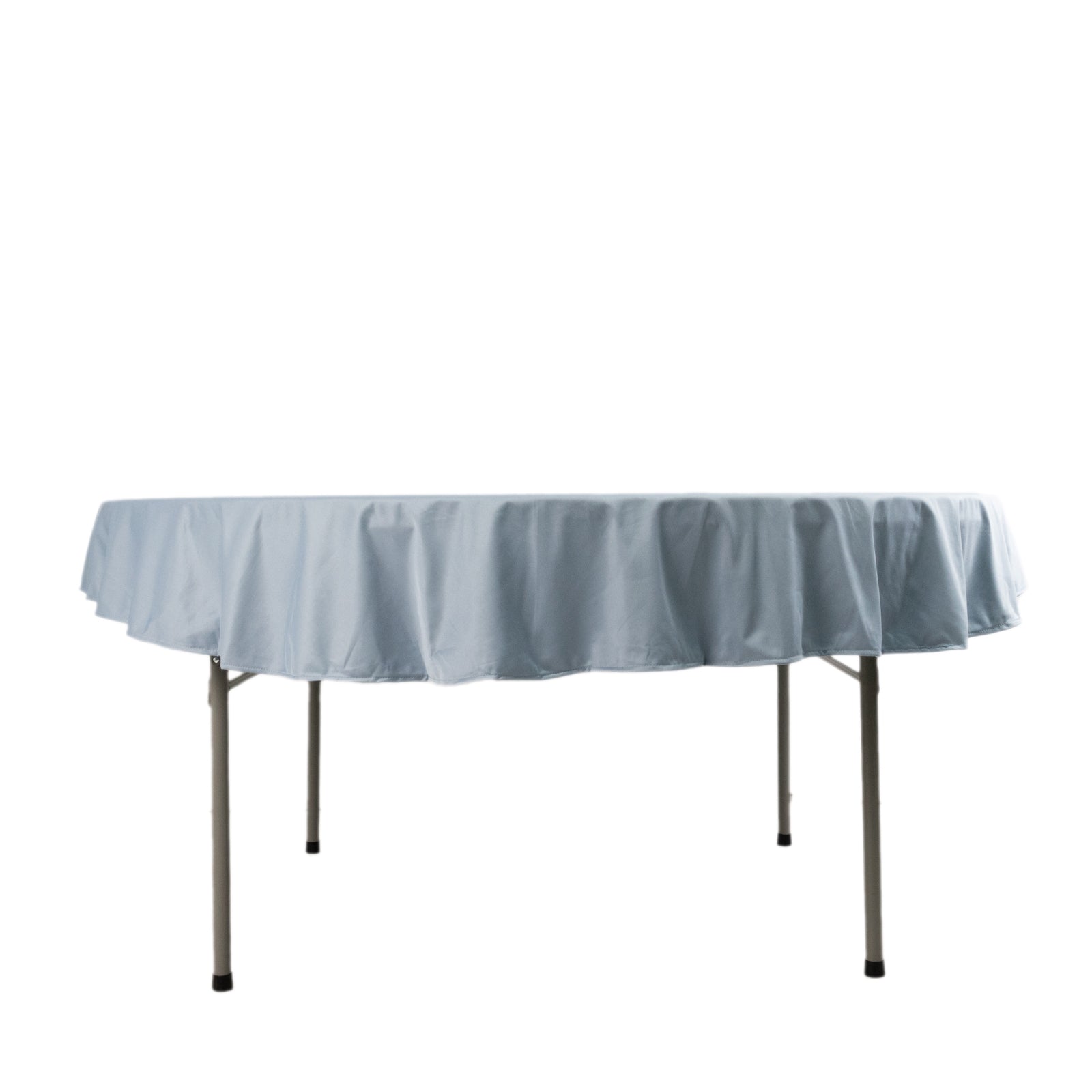 Premium Scuba Round 70 Tablecloth Dusty Blue - Wrinkle Free & Stain Resistant Table Cover