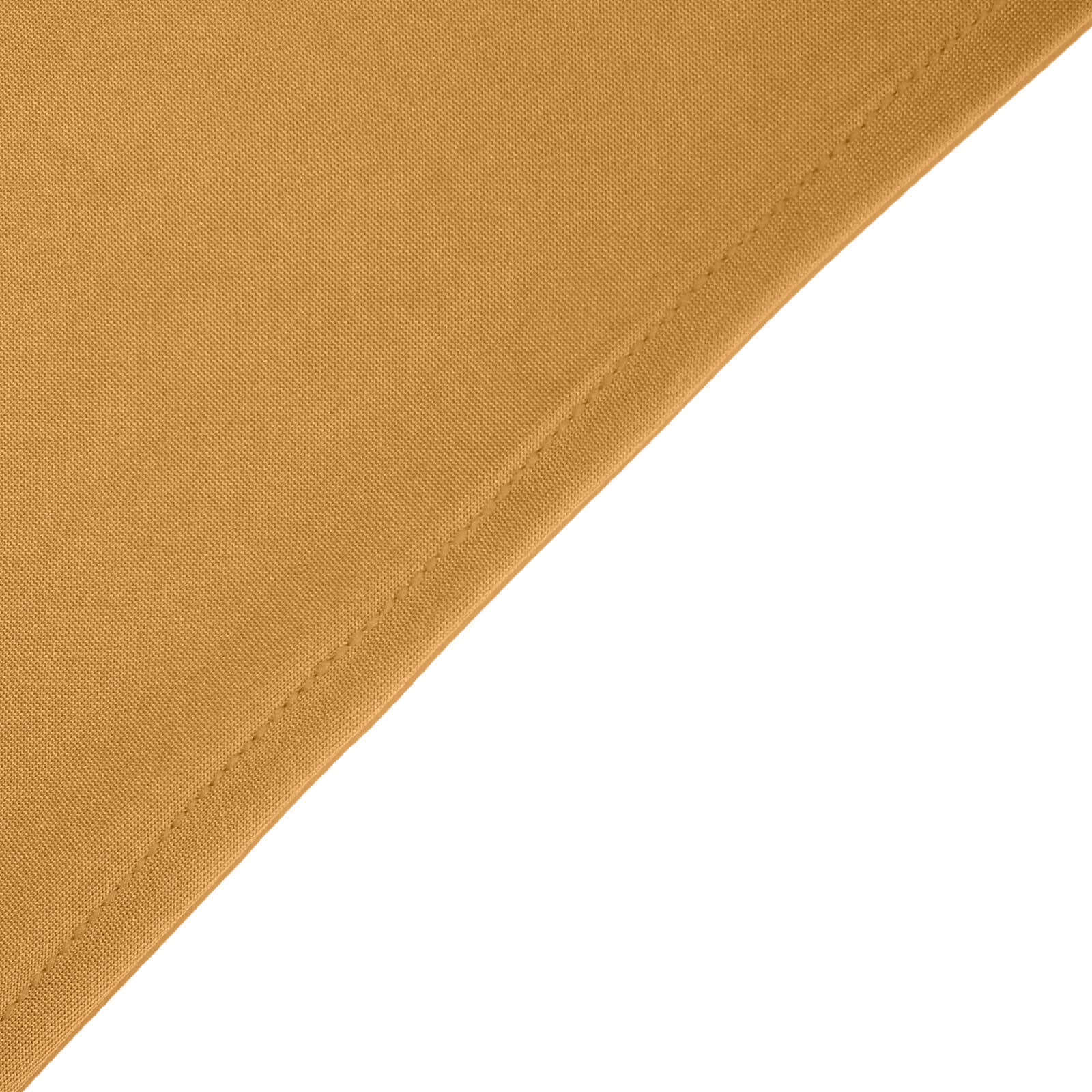 Stretch Spandex 96x30 Rectangle Table Cover Gold - Durable Form-Fitting Tablecloth for Events & Presentations