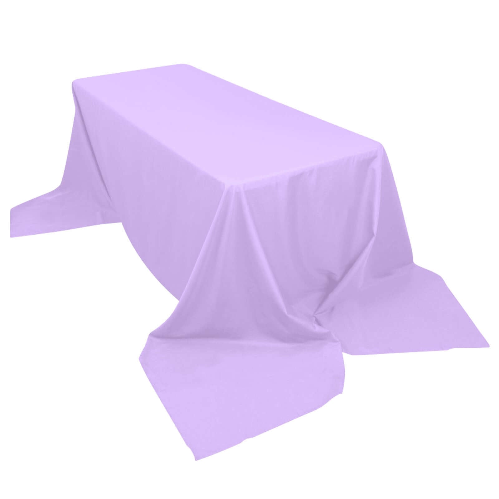 Polyester 90x156 Rectangle Tablecloth Lavender Lilac - Seamless Wrinkle-Resistant Table Cover