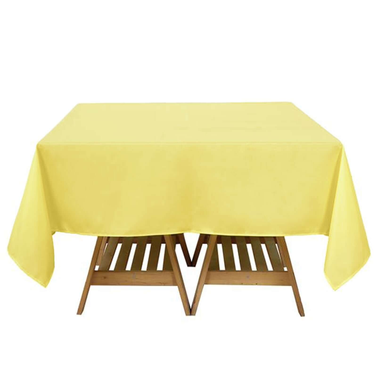 Polyester Square 70x70 Tablecloth Yellow - Wrinkle-Resistant & Durable Table Cover