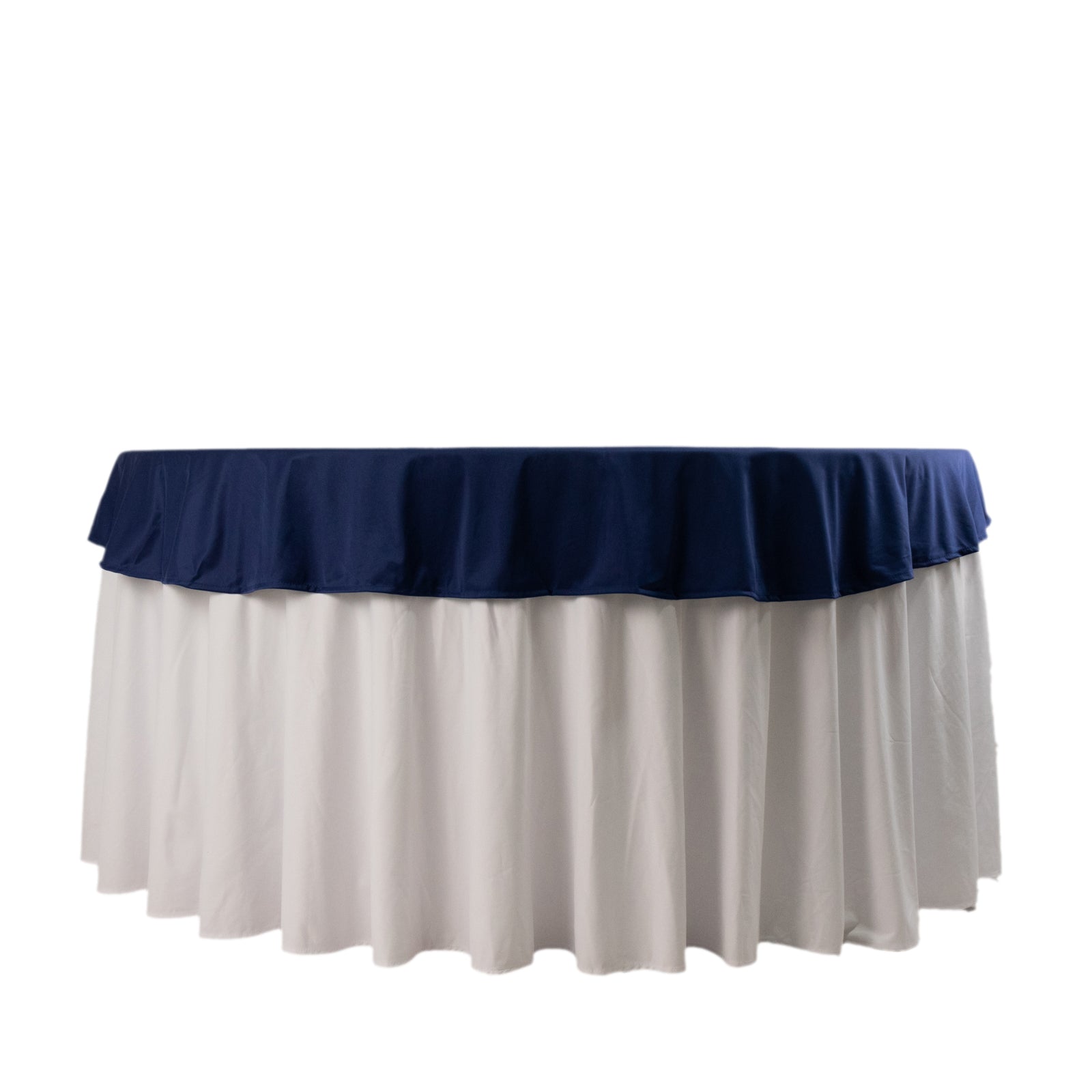 Premium Scuba Round 70 Tablecloth Navy Blue - Wrinkle Free & Stain Resistant Table Cover